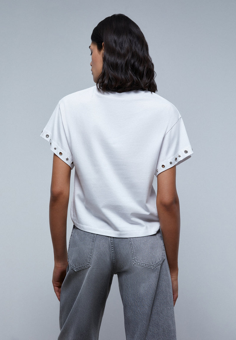 BASIC T-SHIRT WITH SLEEVE DETAIL
