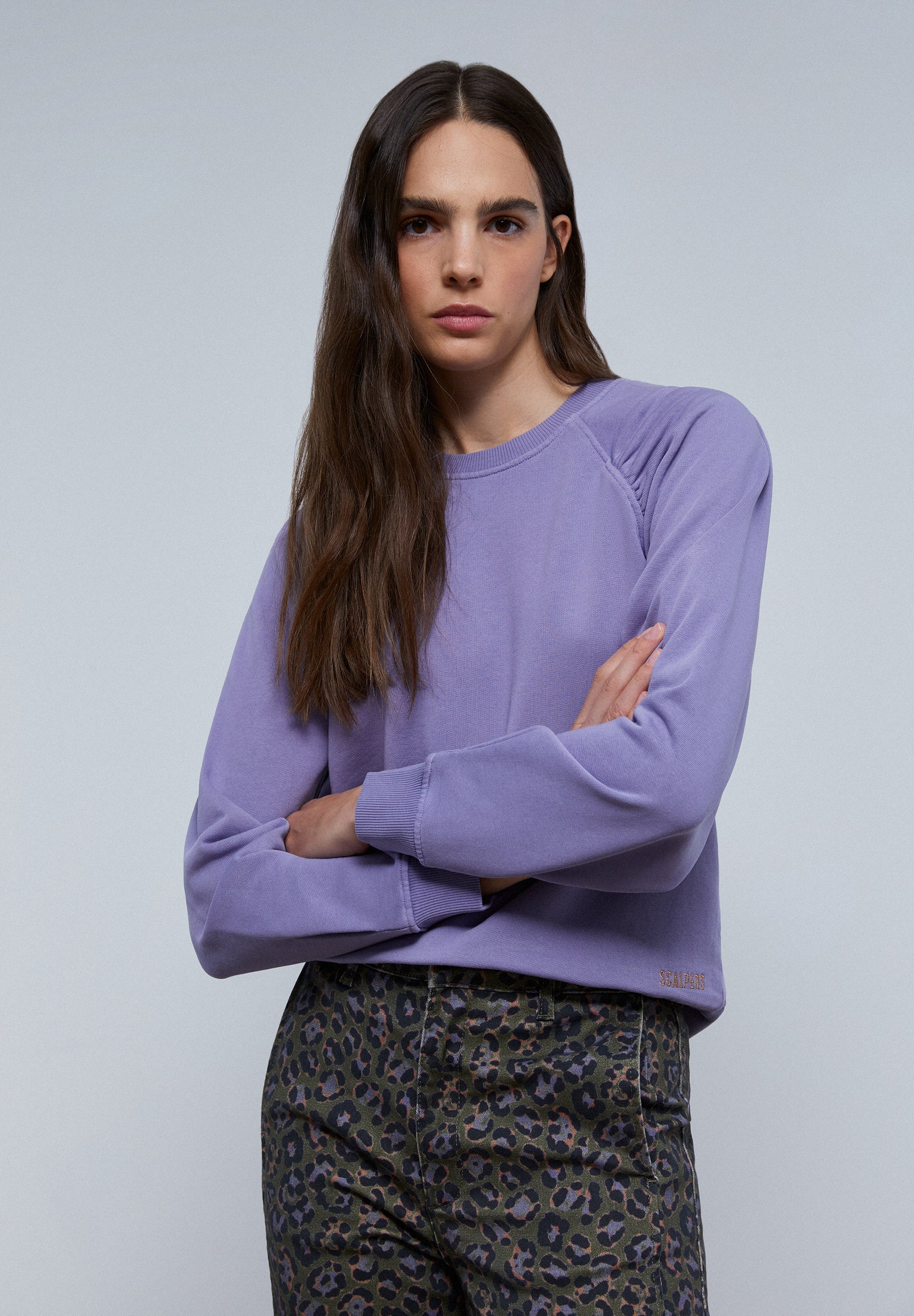 LUREX RUCHED SWEATSHIRT