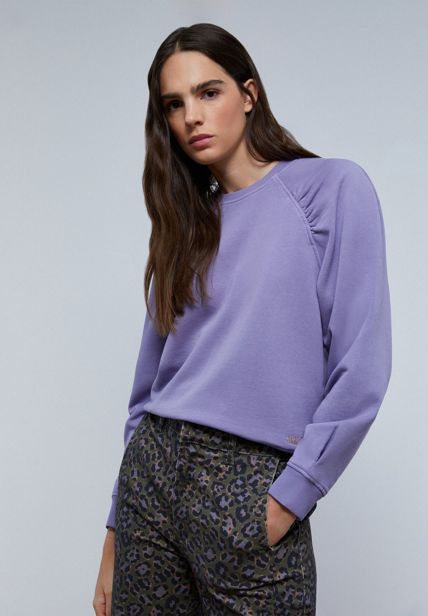 LUREX RUCHED SWEATSHIRT