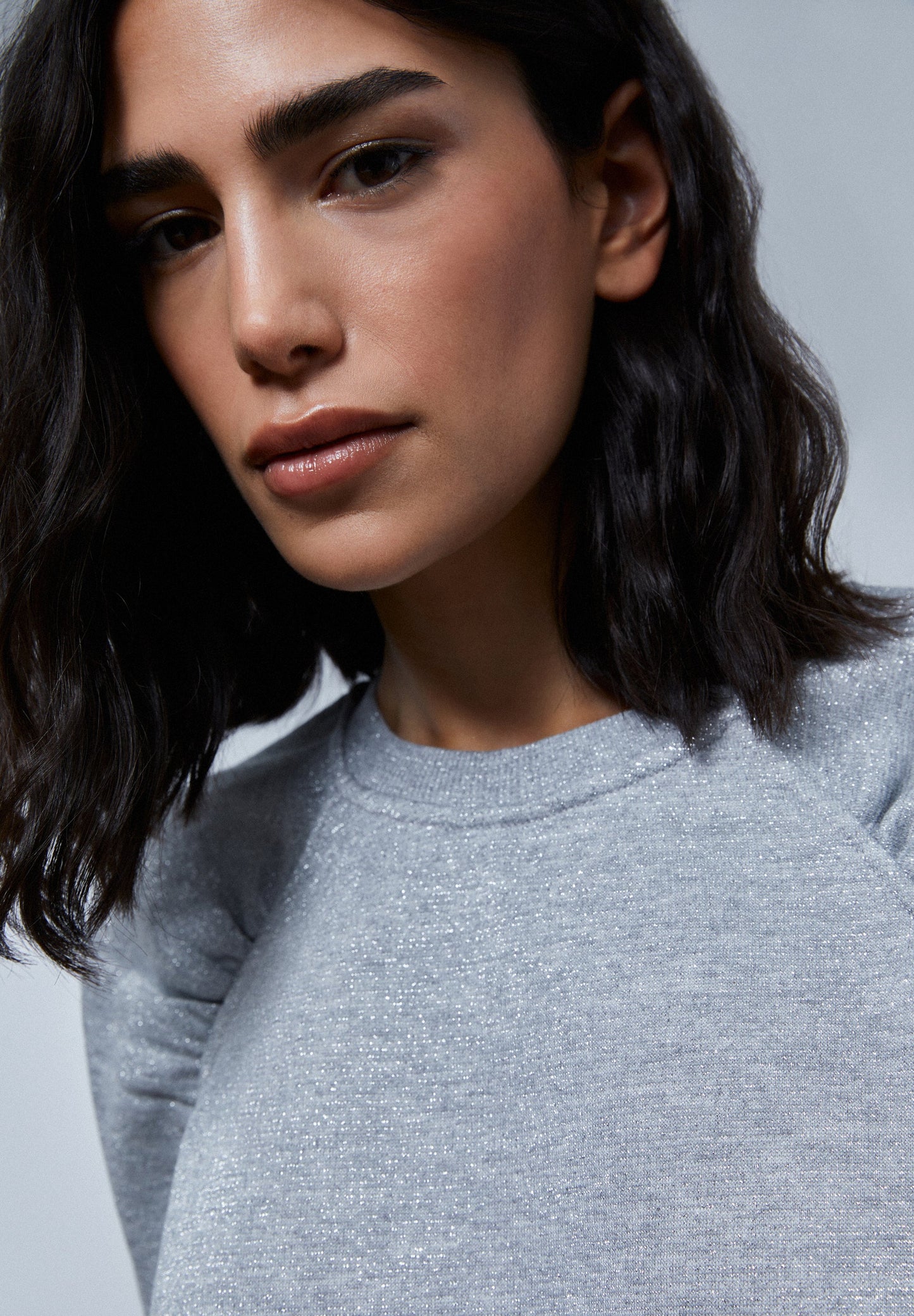 LUREX RUCHED SWEATSHIRT