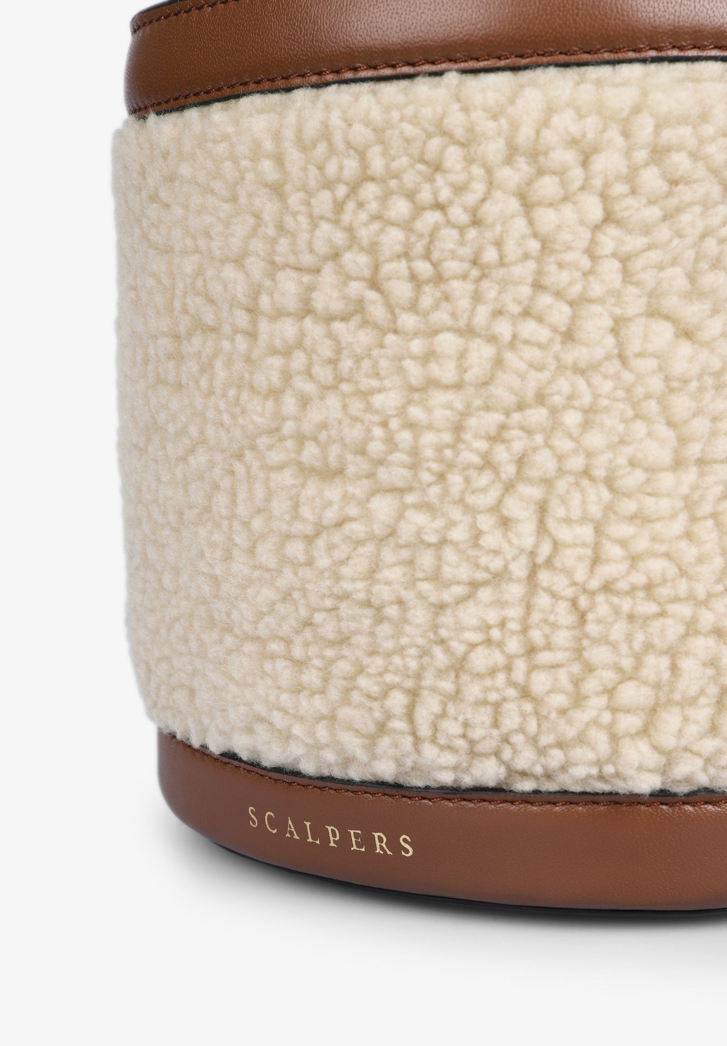 SHEARLING BUCKET BAG