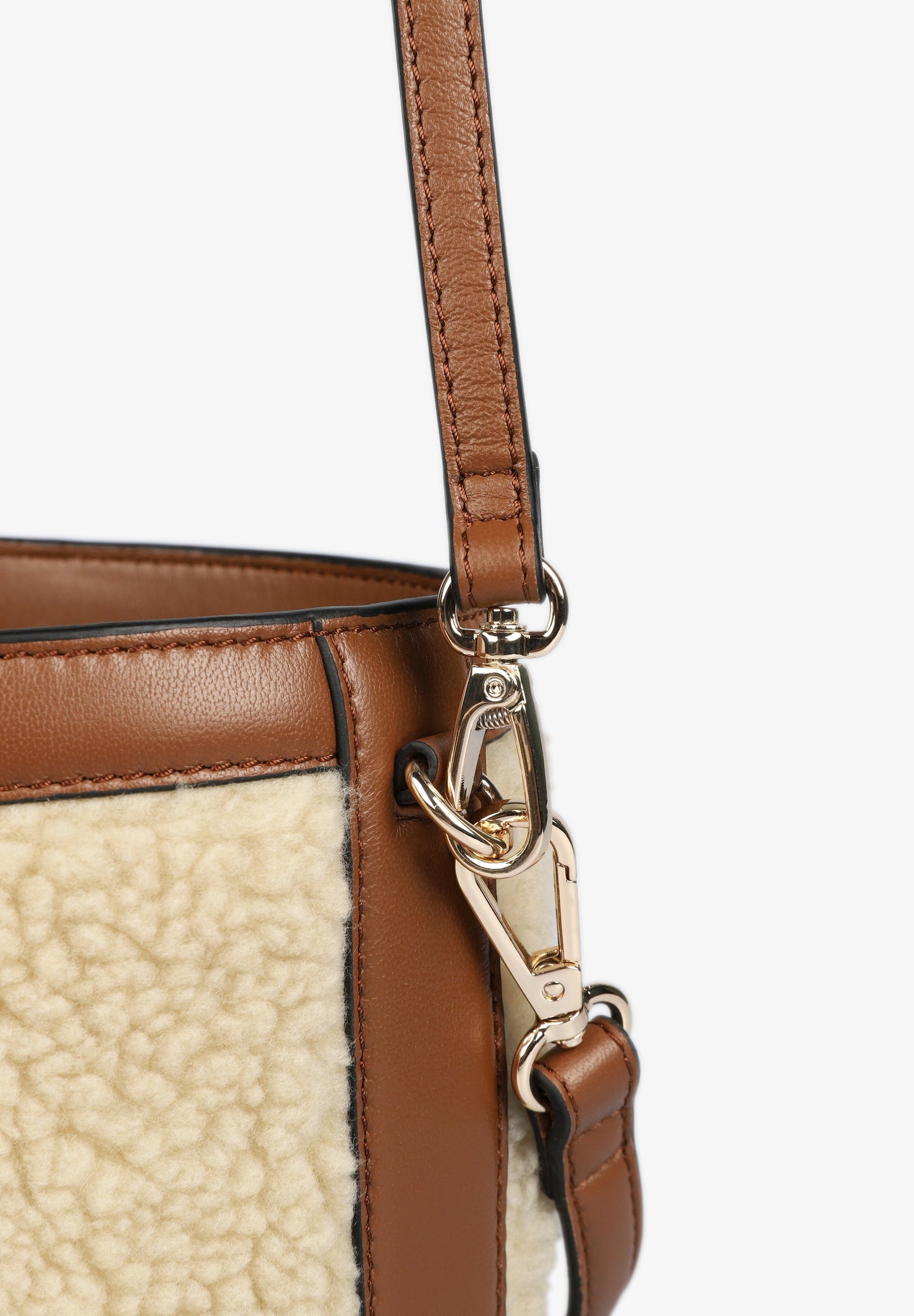 SHEARLING BUCKET BAG