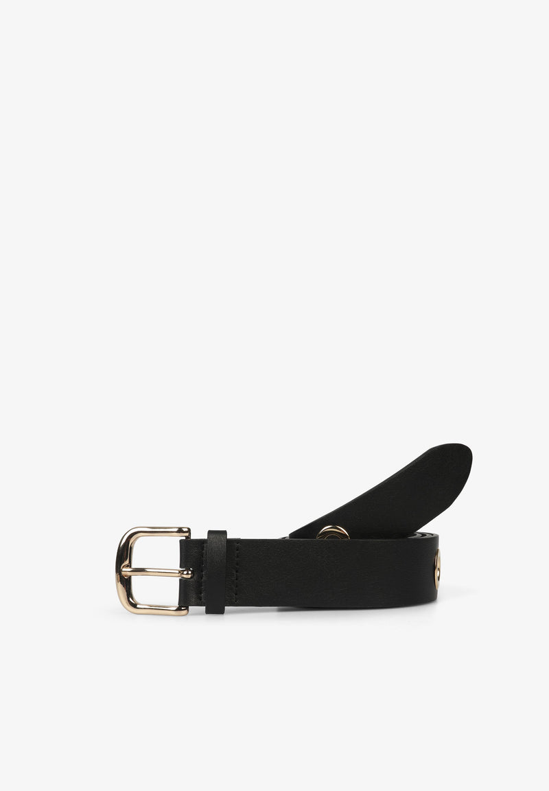 LEATHER BELT WITH EYELETS