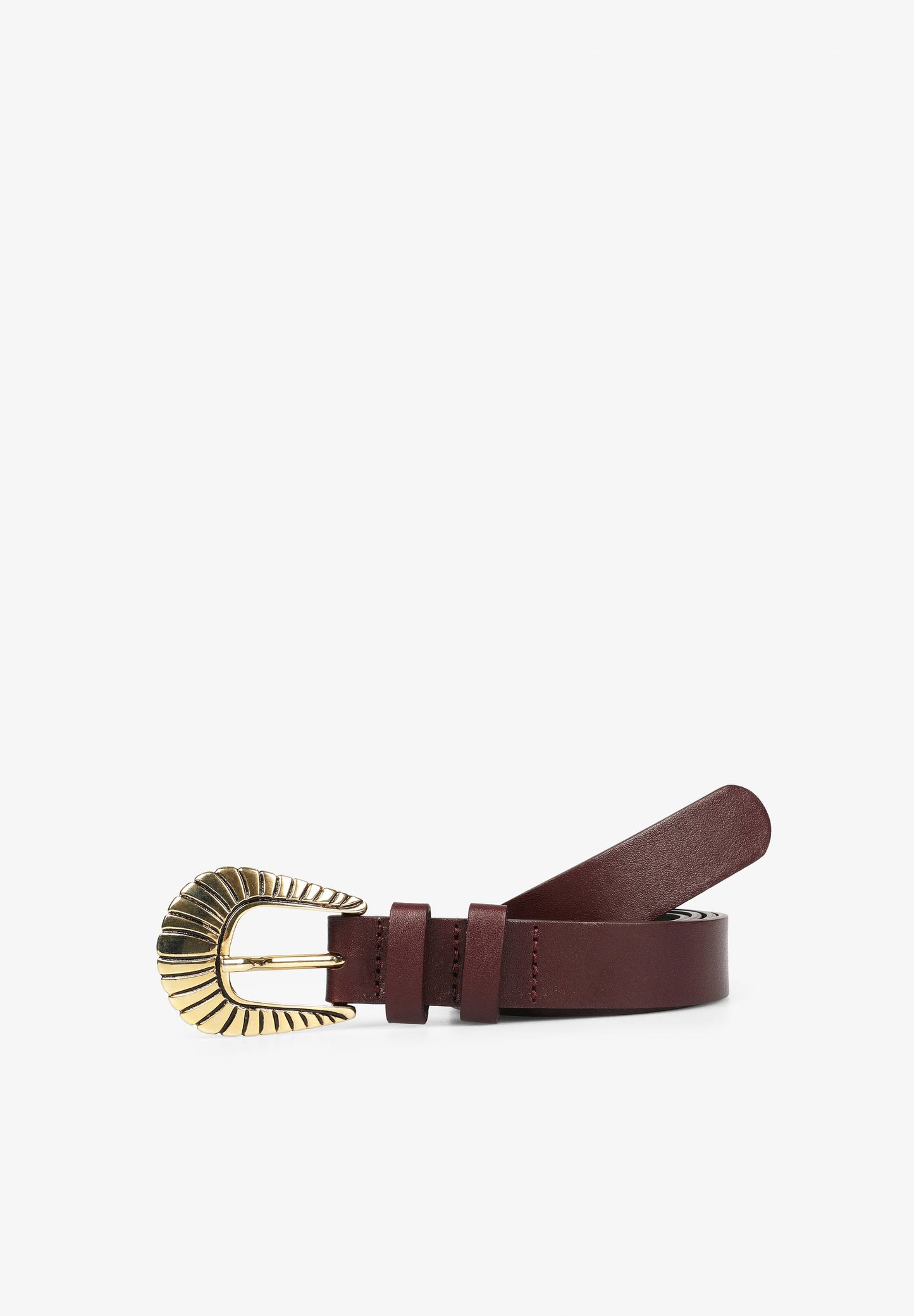 LEATHER BELT WITH BUCKLE DETAILS