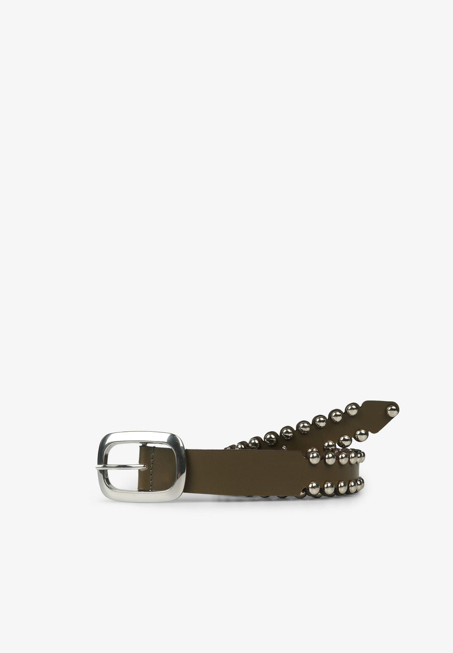 BELT WITH STUDS AND LARGE BUCKLE
