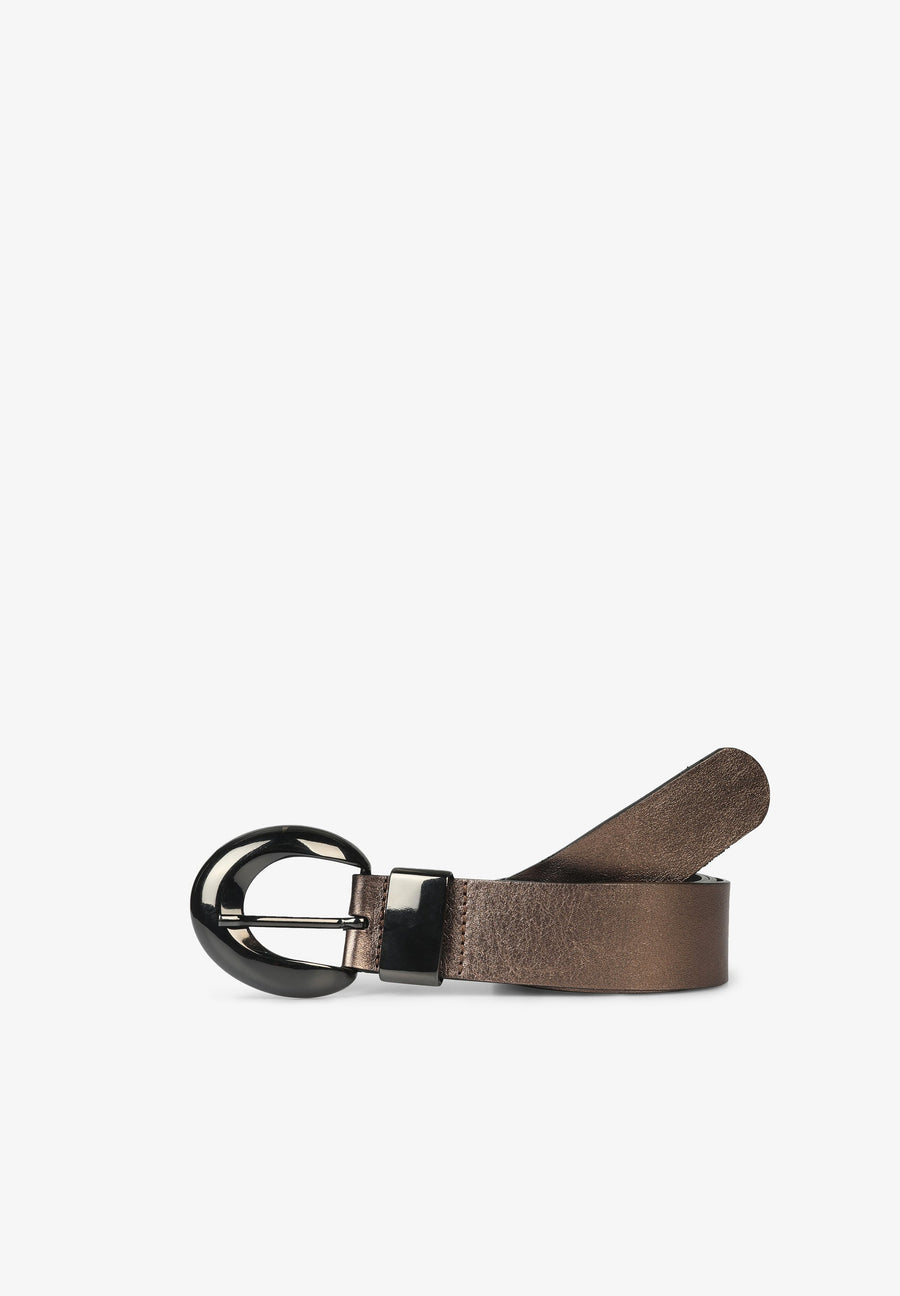 METALLIC LEATHER BELT