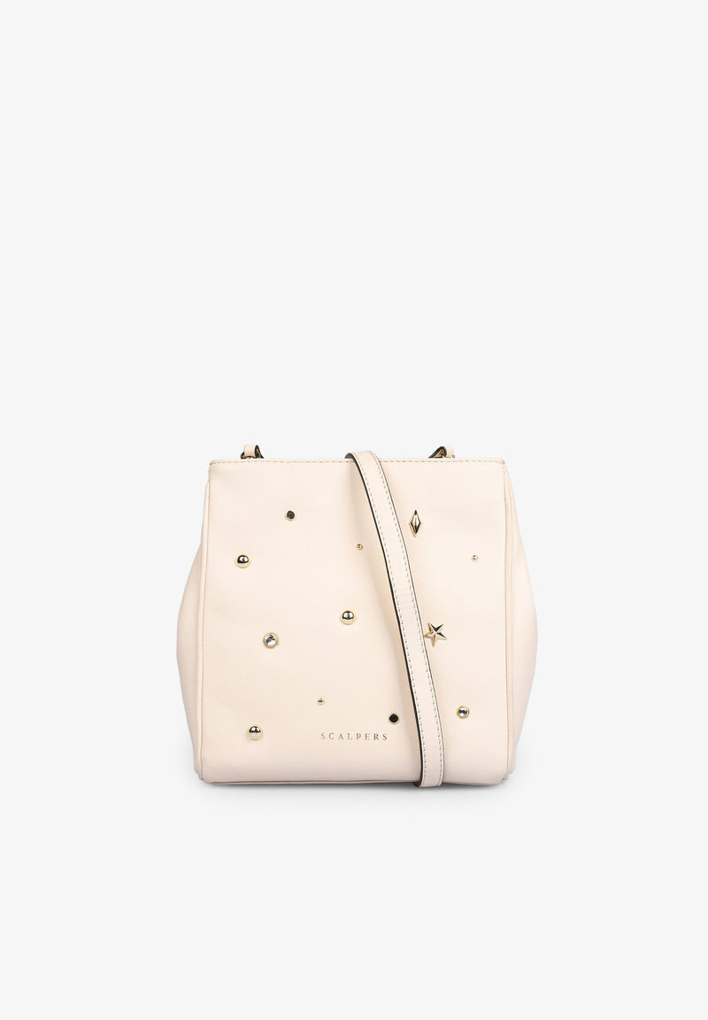 LEATHER BAG WITH STUD DETAIL