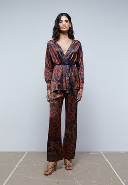 FLOWING PAISLEY TROUSERS