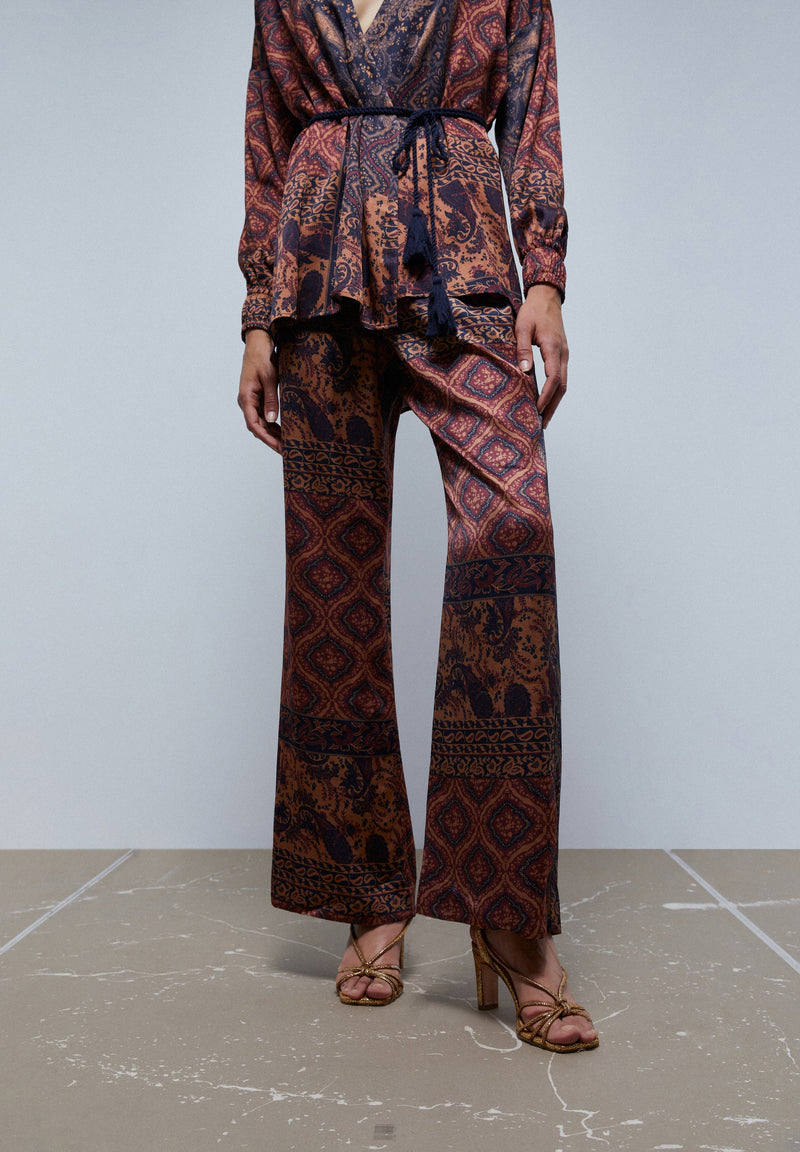 FLOWING PAISLEY TROUSERS