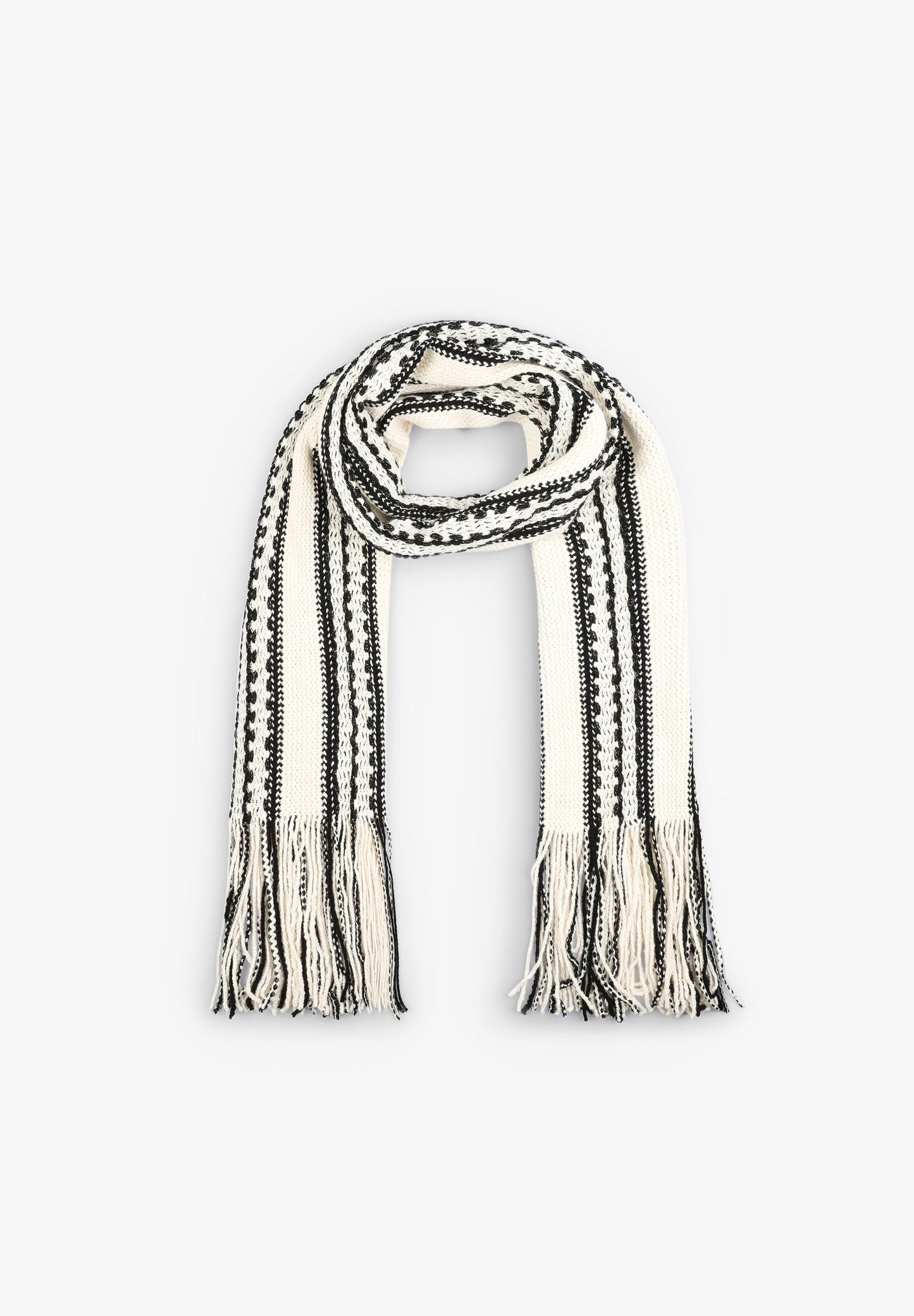 CROCHET SCARF WITH FRINGING