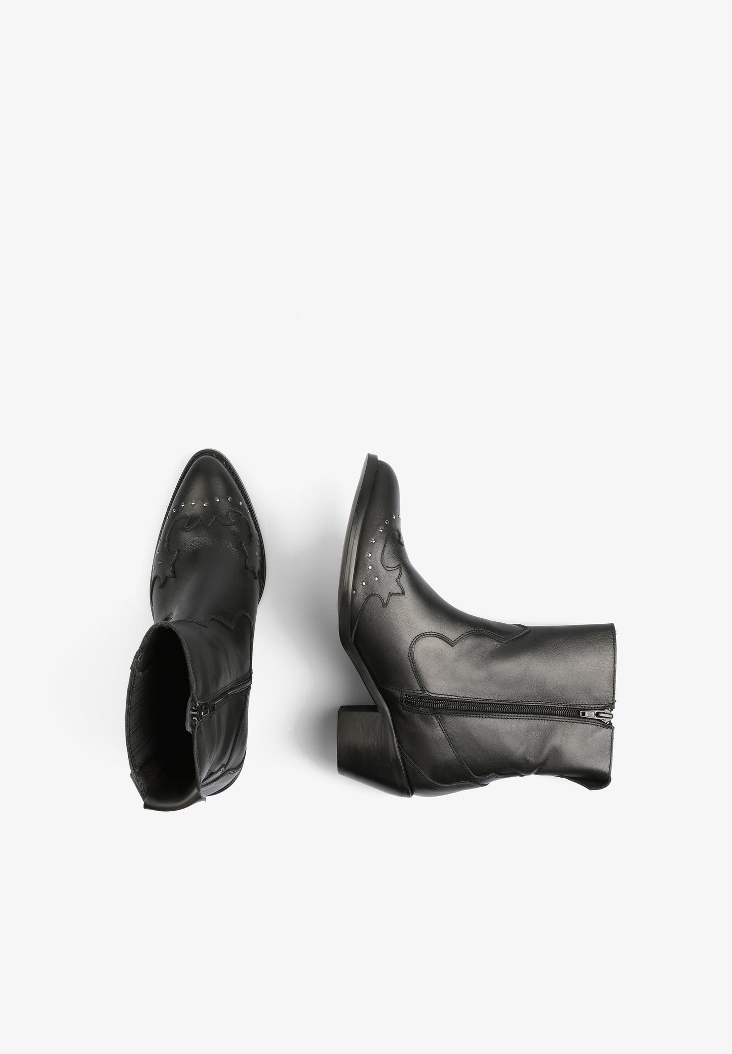 COWBOY ANKLE BOOTS WITH STUDS