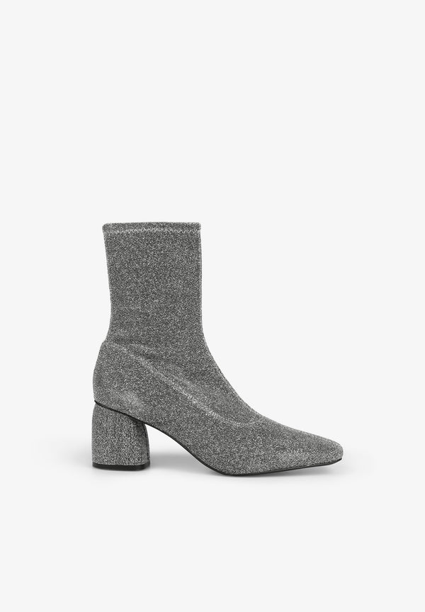 LUREX HEELED ANKLE BOOTS