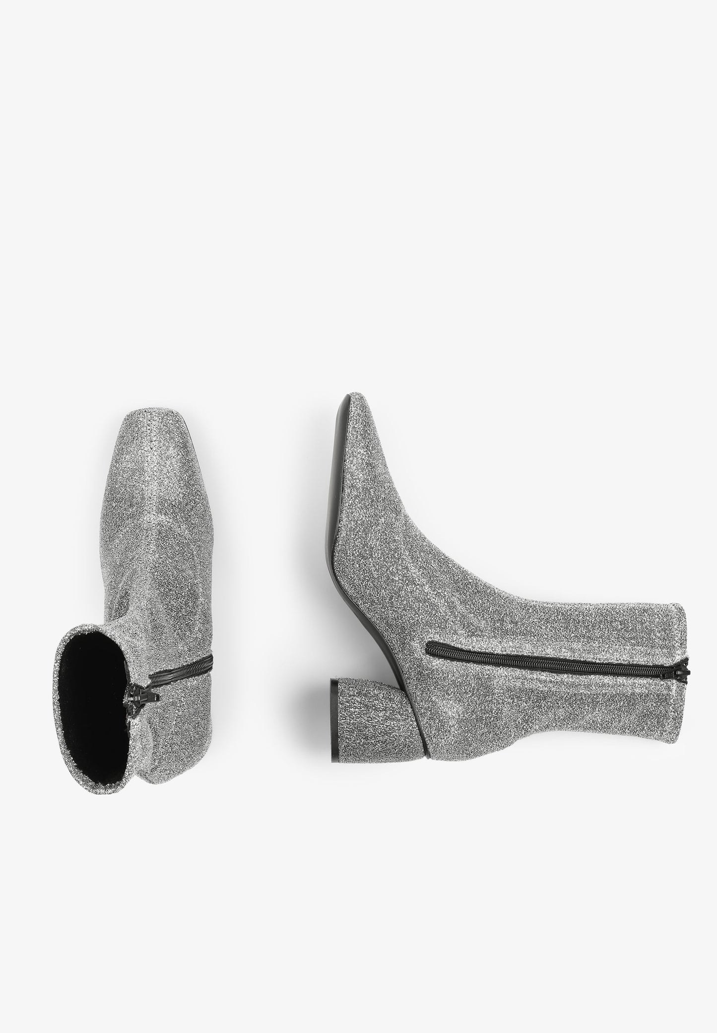 LUREX HEELED ANKLE BOOTS