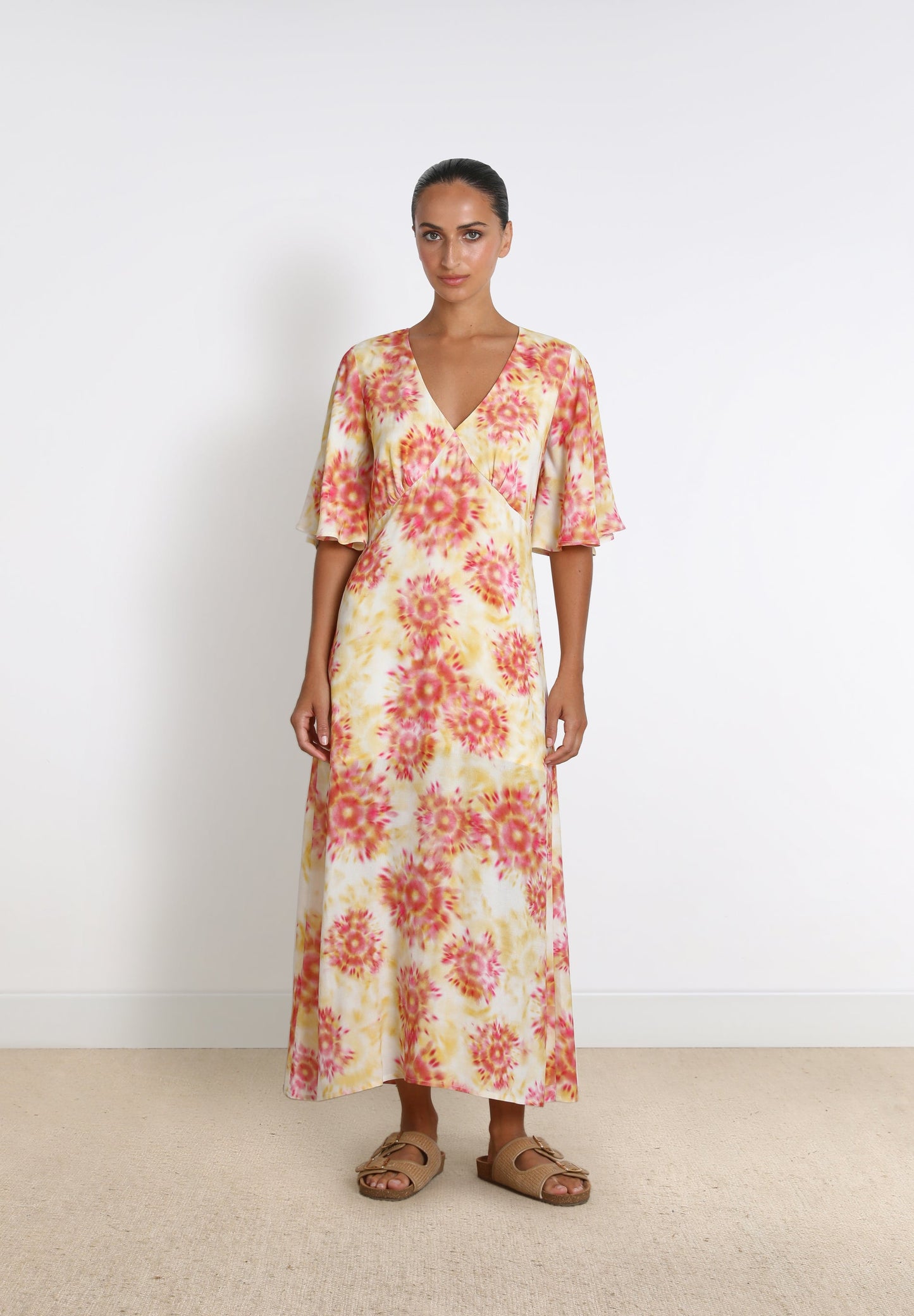 SATIN DRESS WITH BACK DETAIL