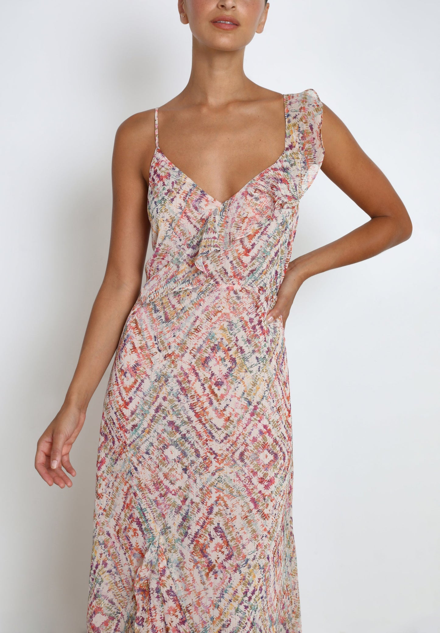 LONG DRESS WITH RUFFLE