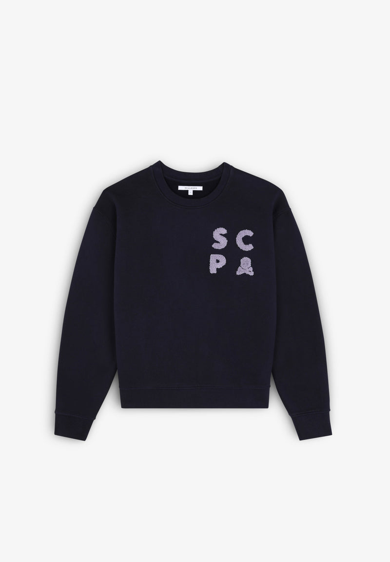 SCALLOPED LOGO SWEATSHIRT