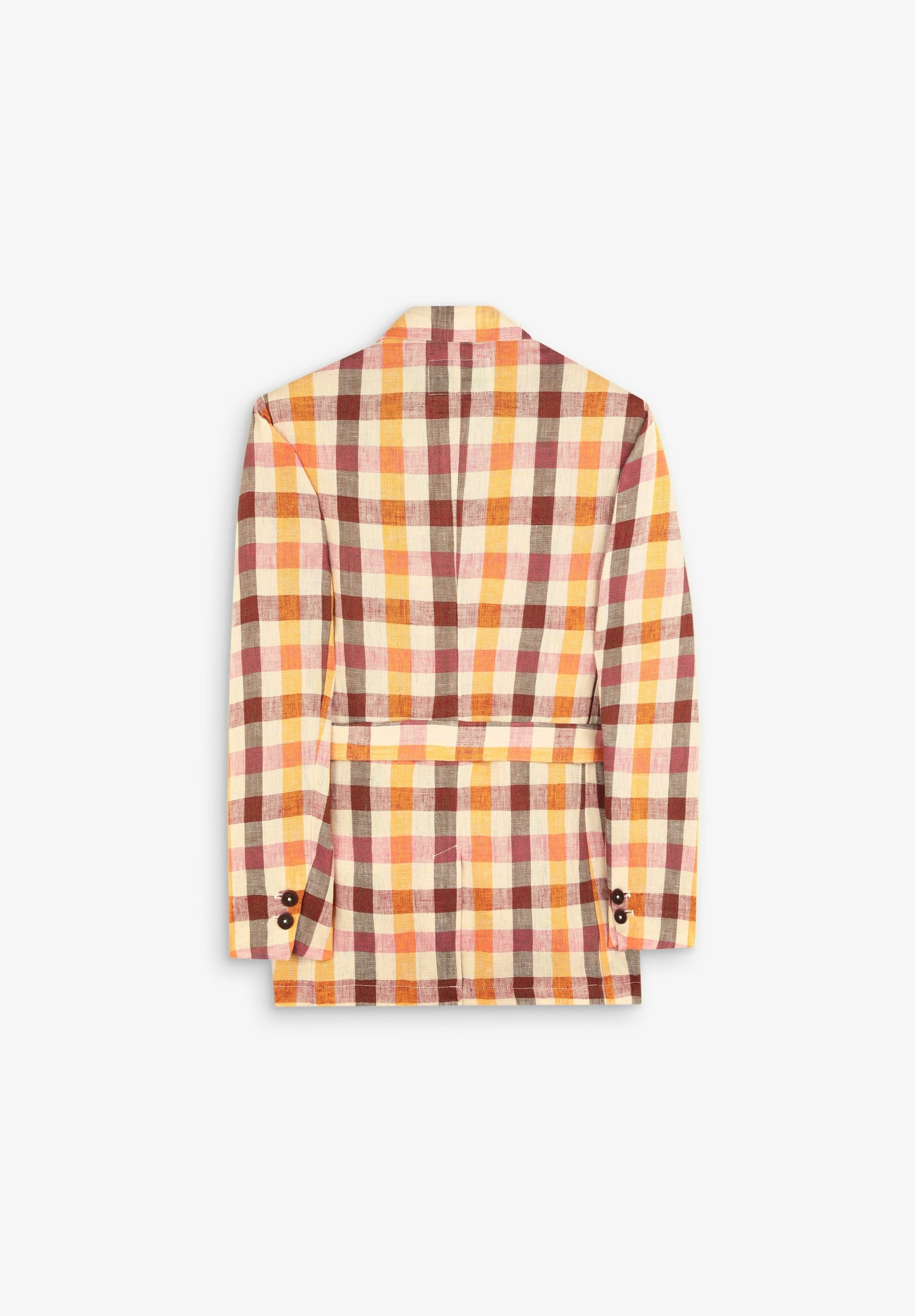 GINGHAM LINEN BLAZER