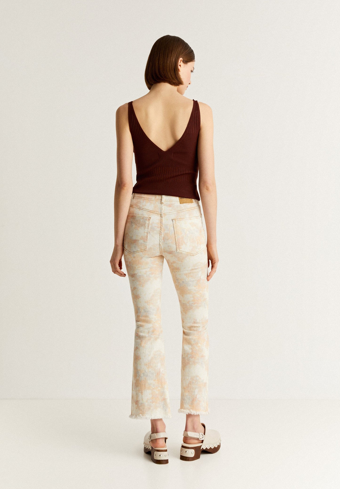 ANKLE FLARE TIE-DYE JEANS