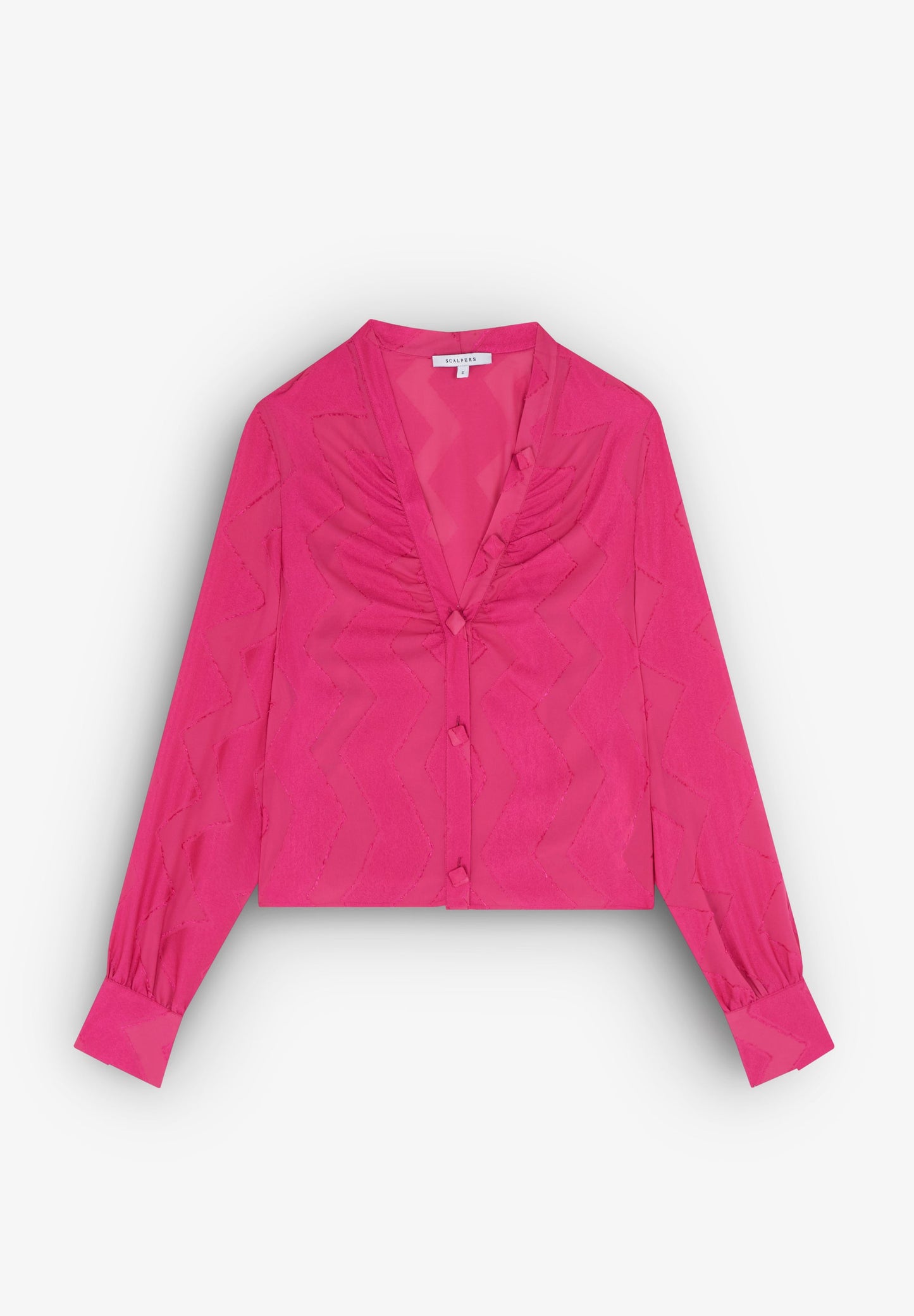 ZIGZAG JACQUARD BLOUSE