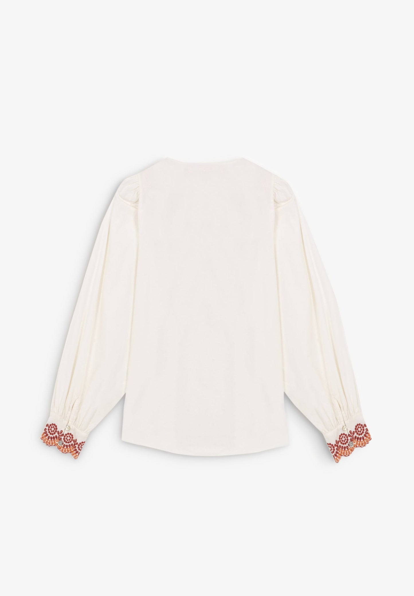 BLOUSE WITH CONTRAST EMBROIDERY