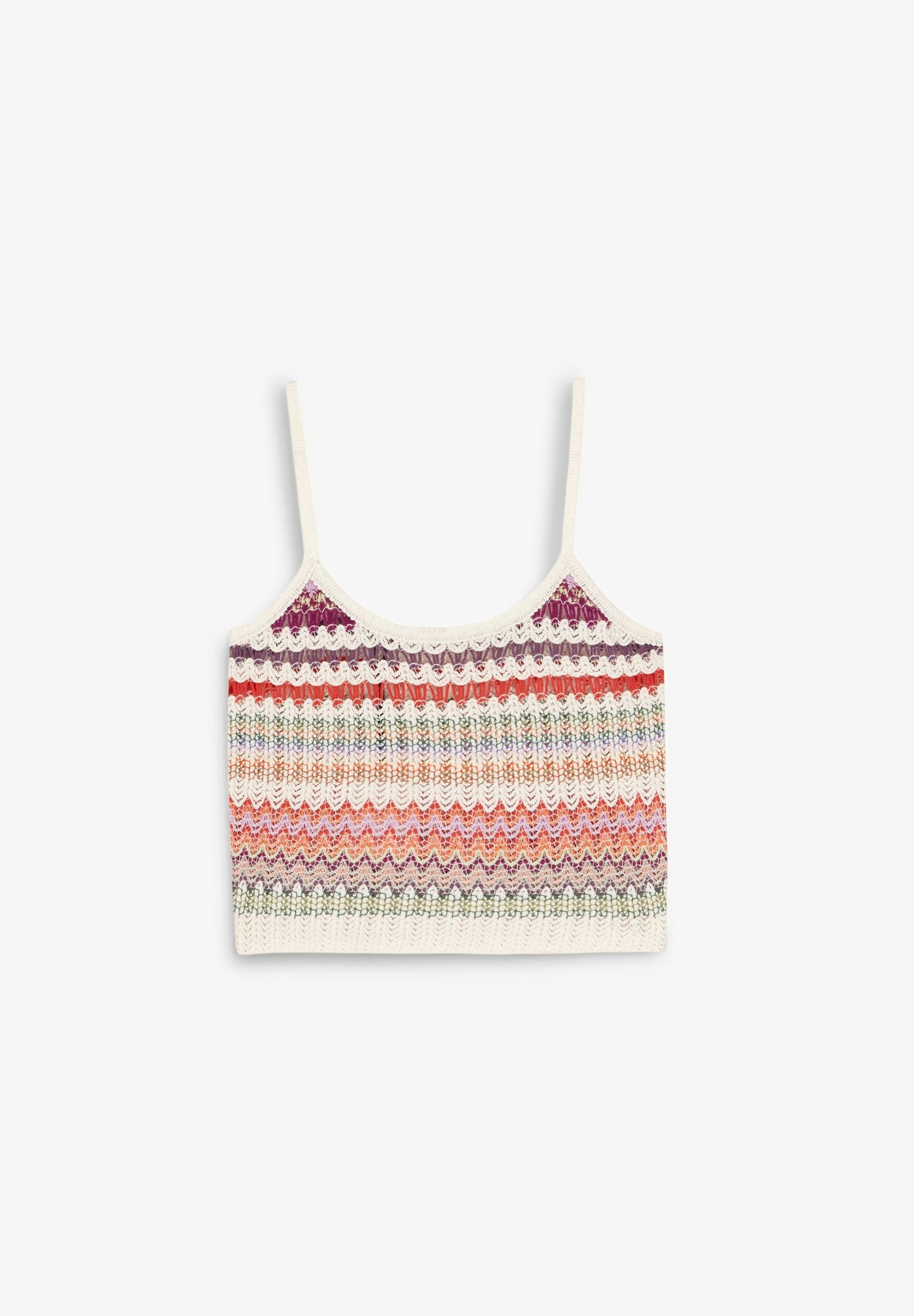 MULTICOLOURED CROCHET TOP