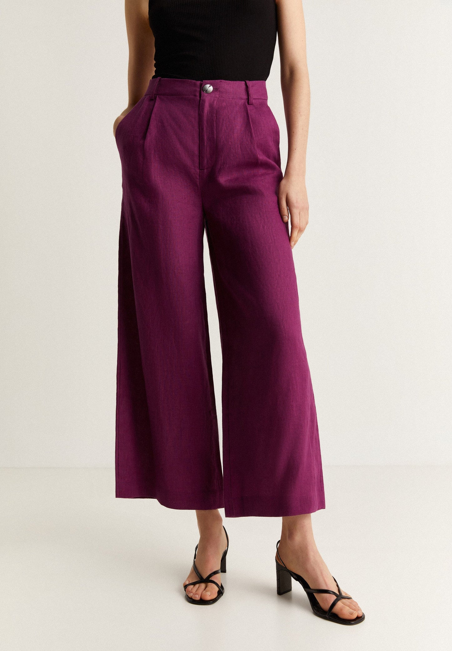 DART LINEN TROUSERS