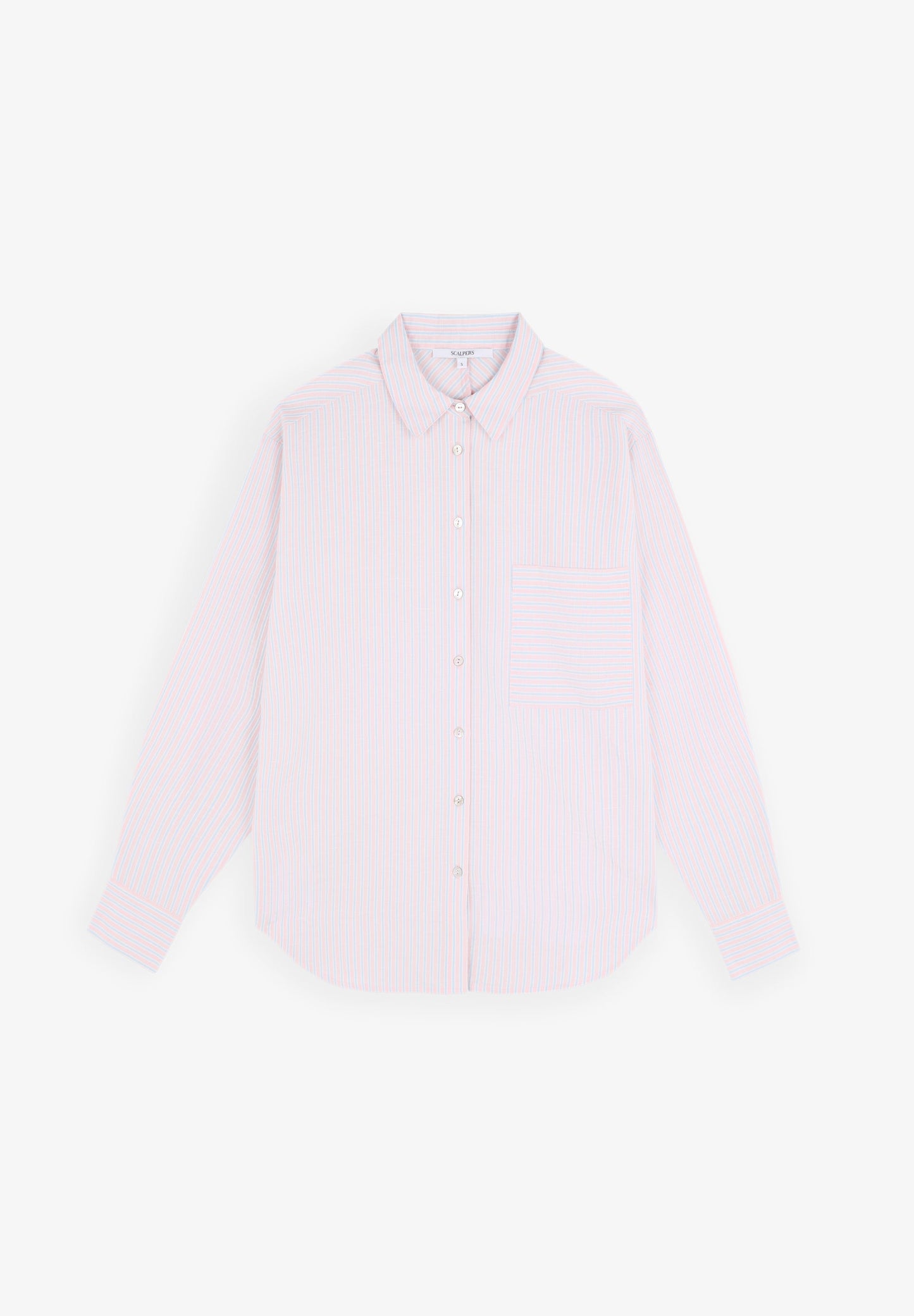 CONTRAST STRIPE LINEN SHIRT