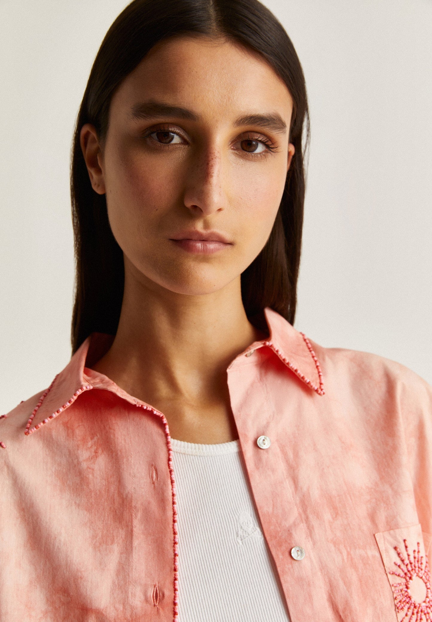 EMBROIDERED TIE-DYE SHIRT