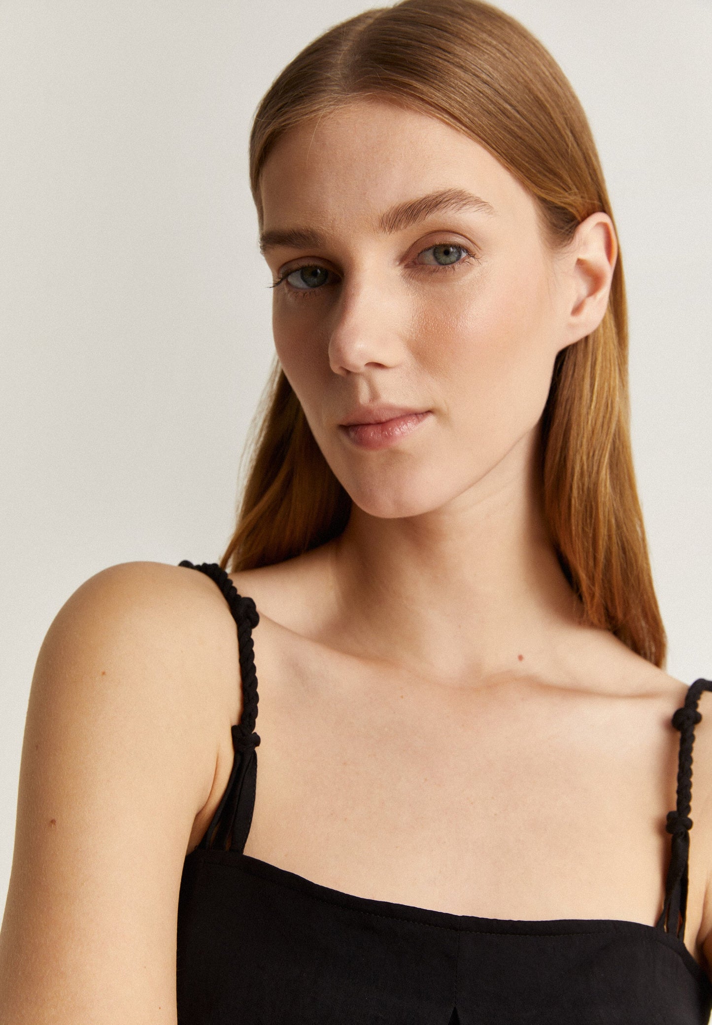 SATIN TOP WITH STRAPS