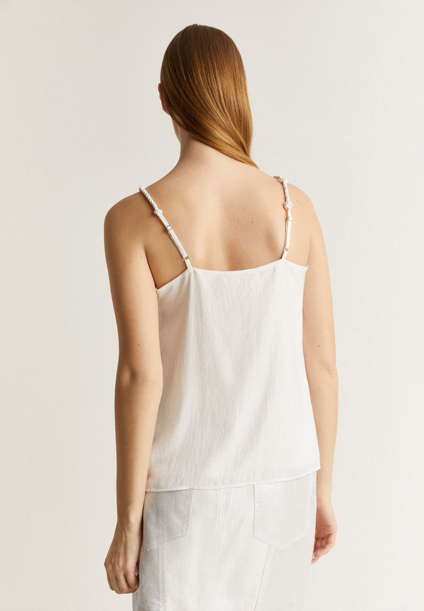 SATIN TOP WITH STRAPS