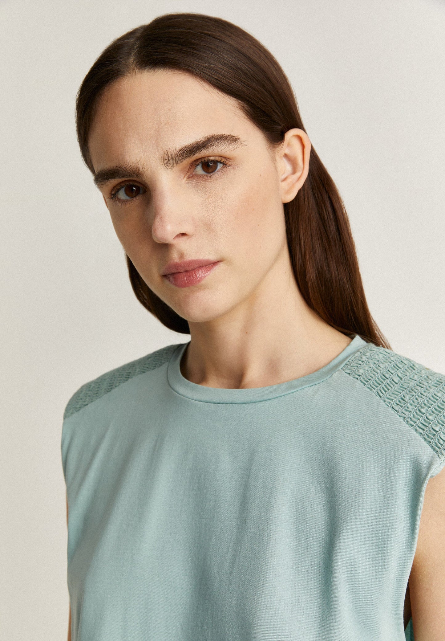 T-SHIRT WITH SHOULDER STRAP DETAIL