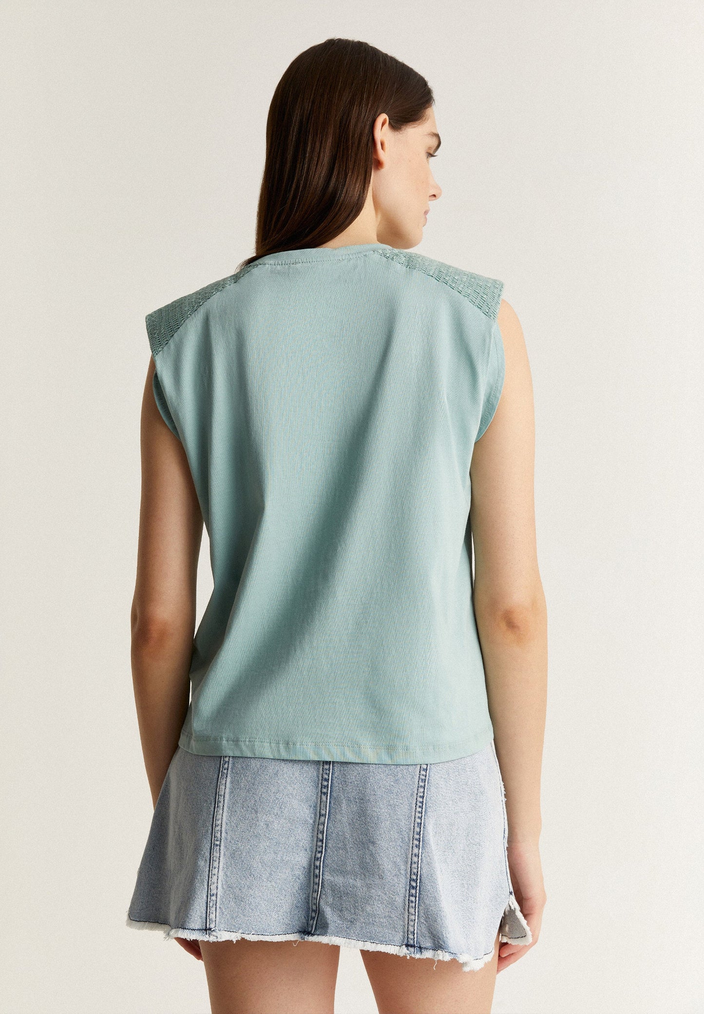 T-SHIRT WITH SHOULDER STRAP DETAIL