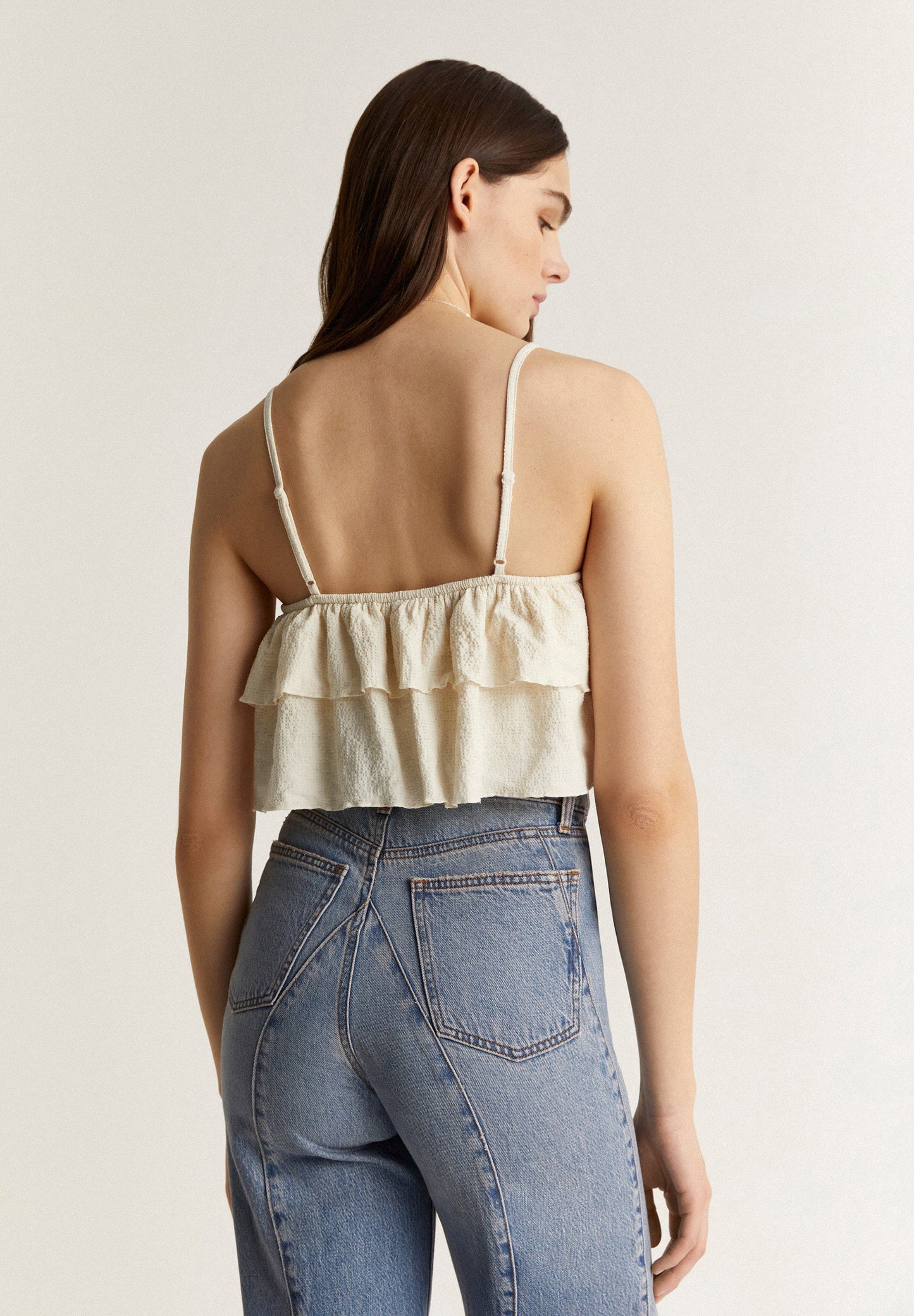 CROP TOP WITH RUFFLES
