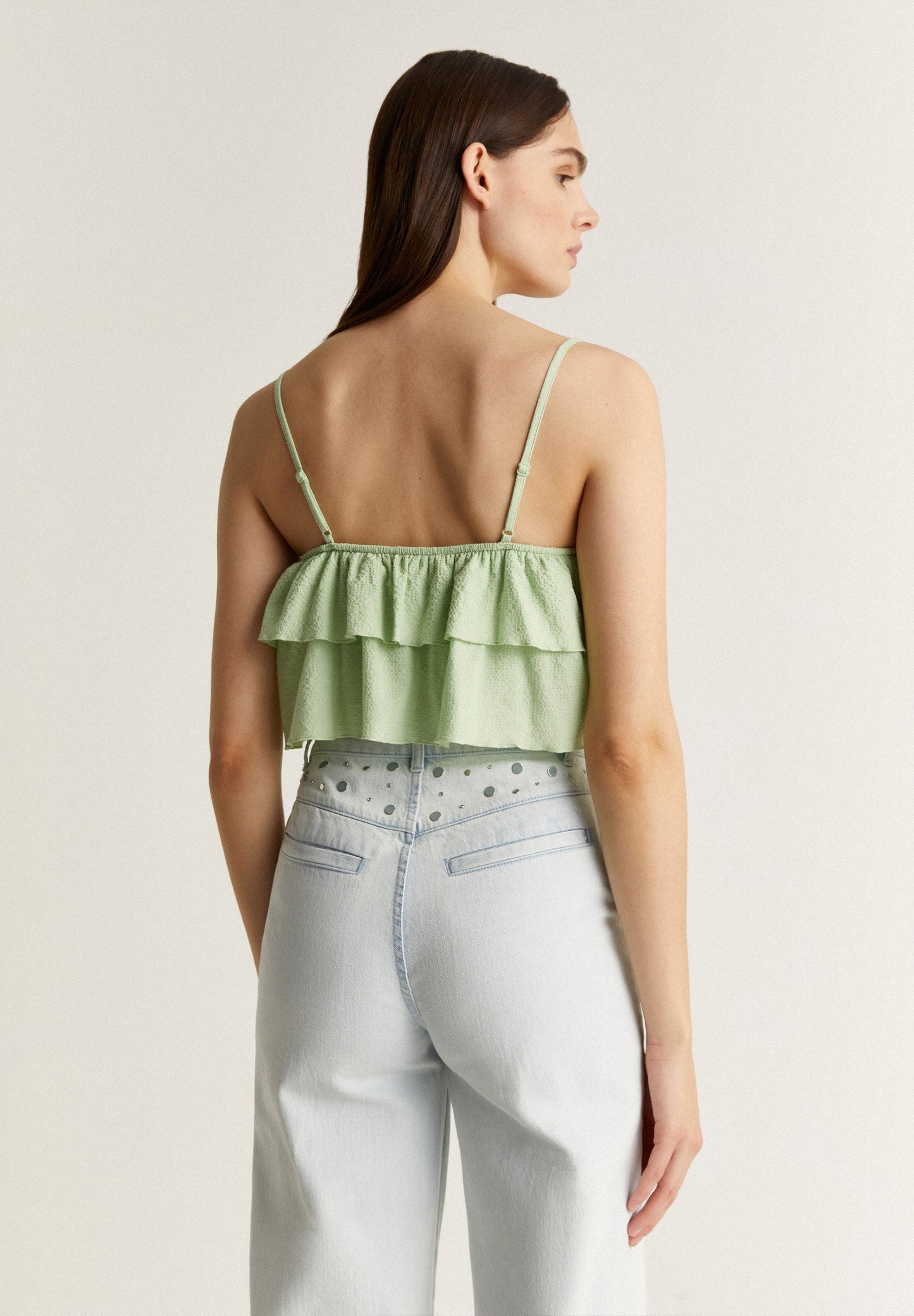 CROP TOP WITH RUFFLES