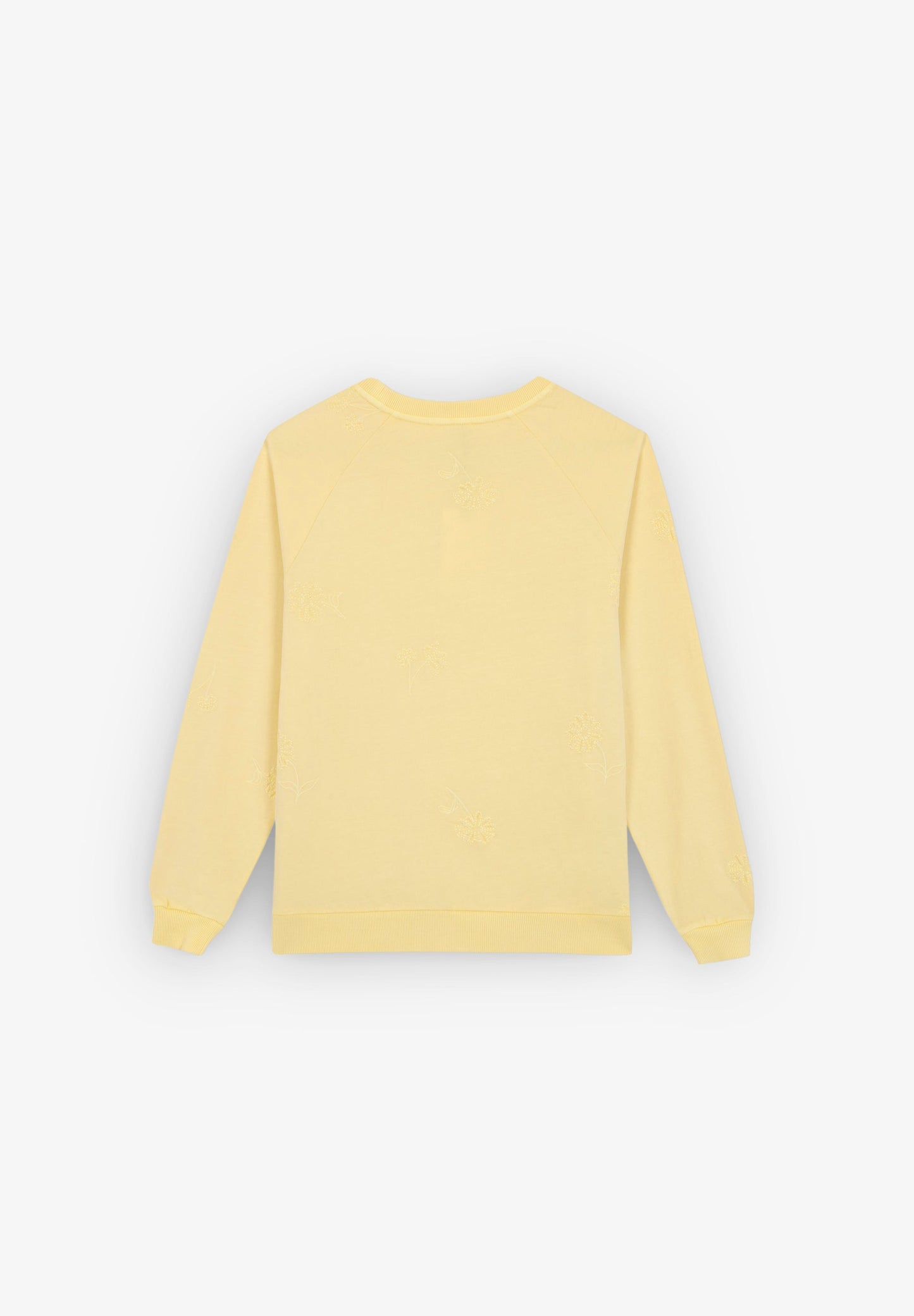 SWEATSHIRT WITH FLORAL STITCHING DETAIL