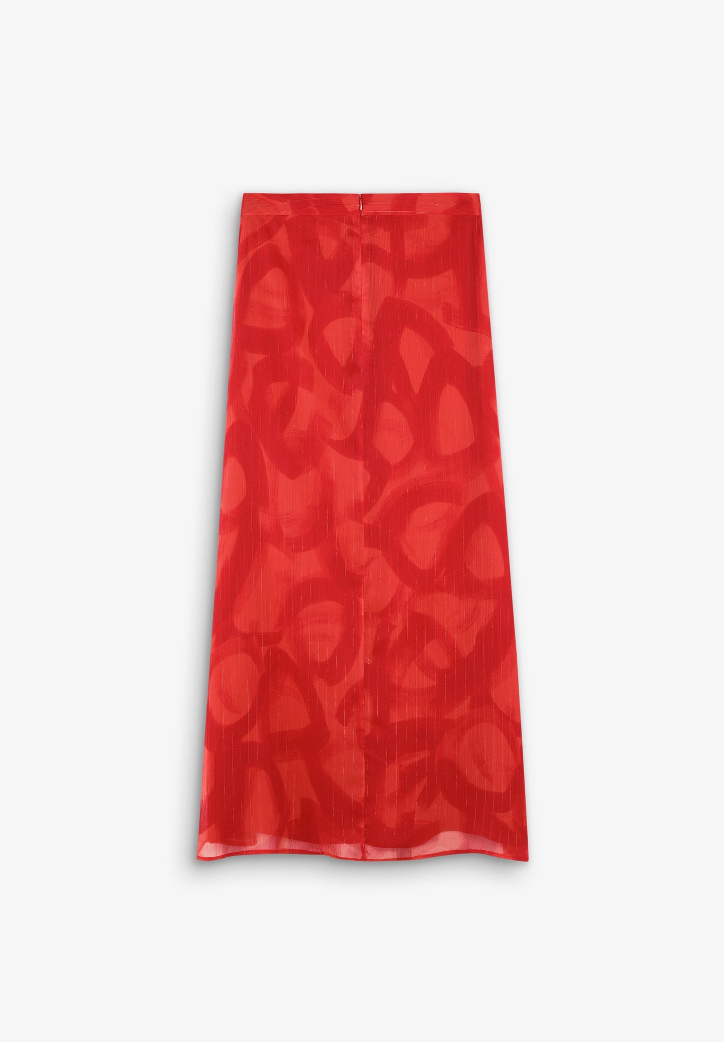 FLOWING SKIRT WITH SLIT AND LUREX