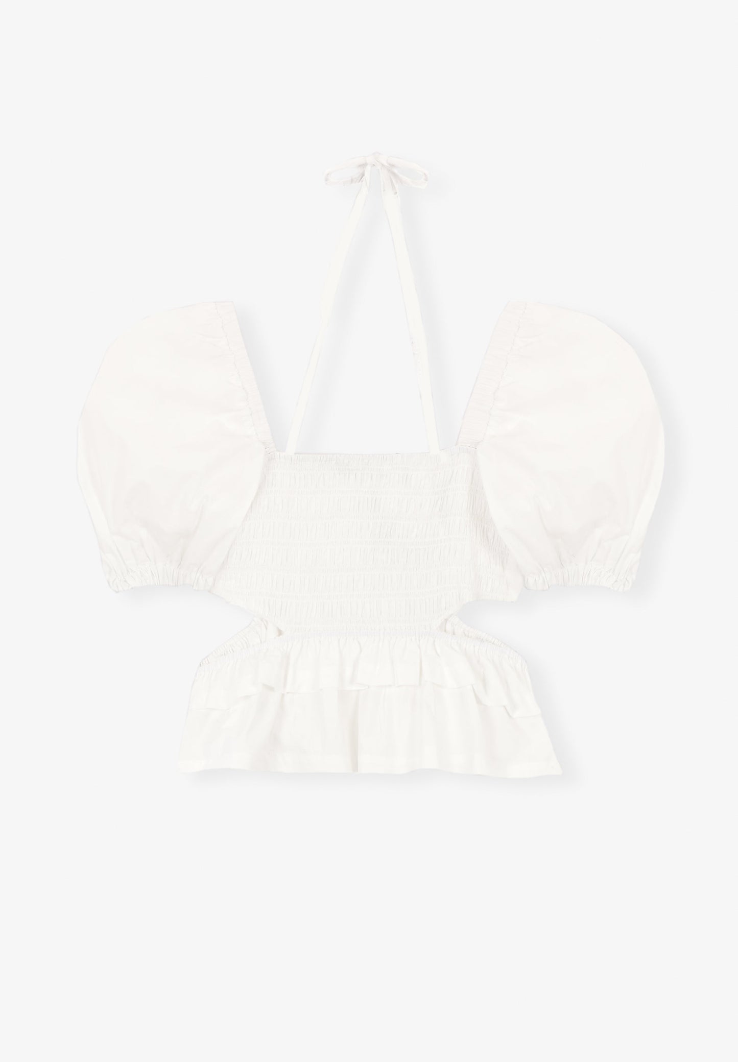 POPLIN TOP WITH OPENINGS