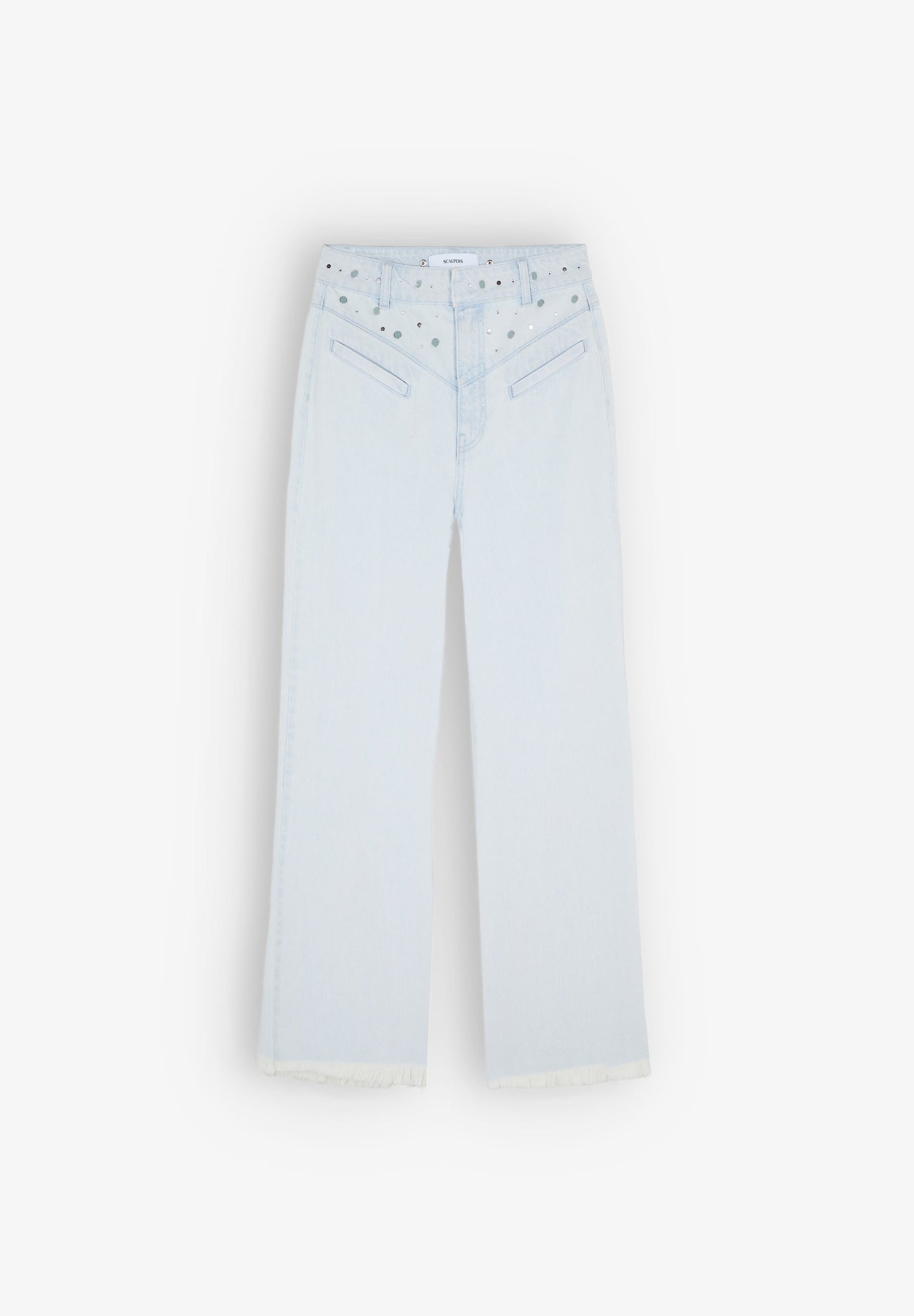 CULOTTE JEANS WITH STUD DETAIL