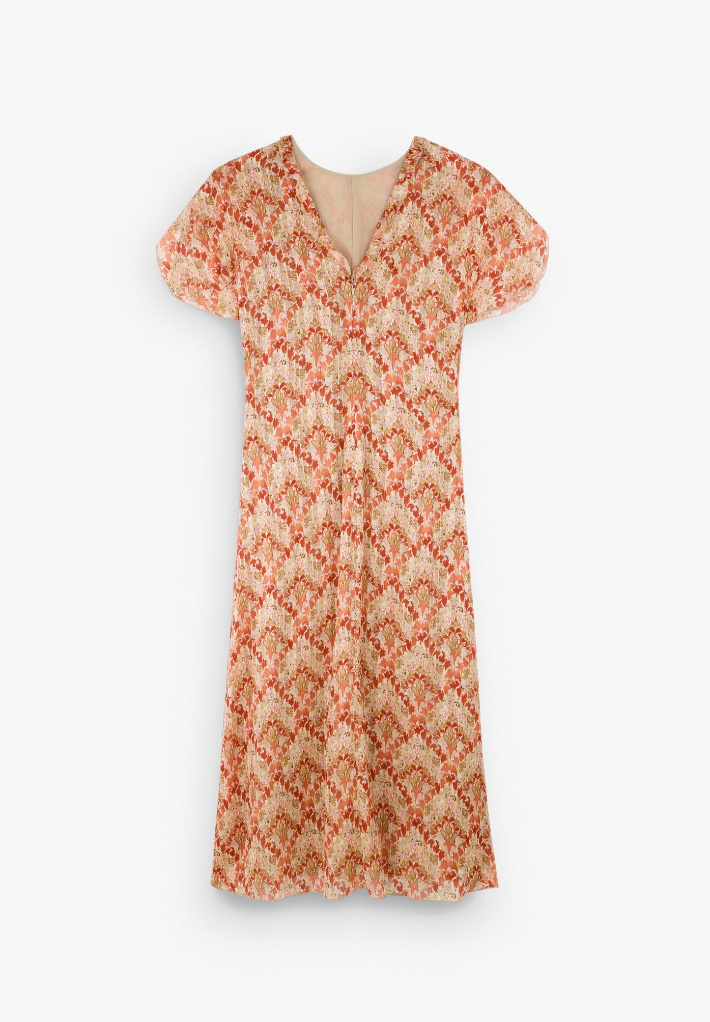FRONT GATHERED MIDI DRESS