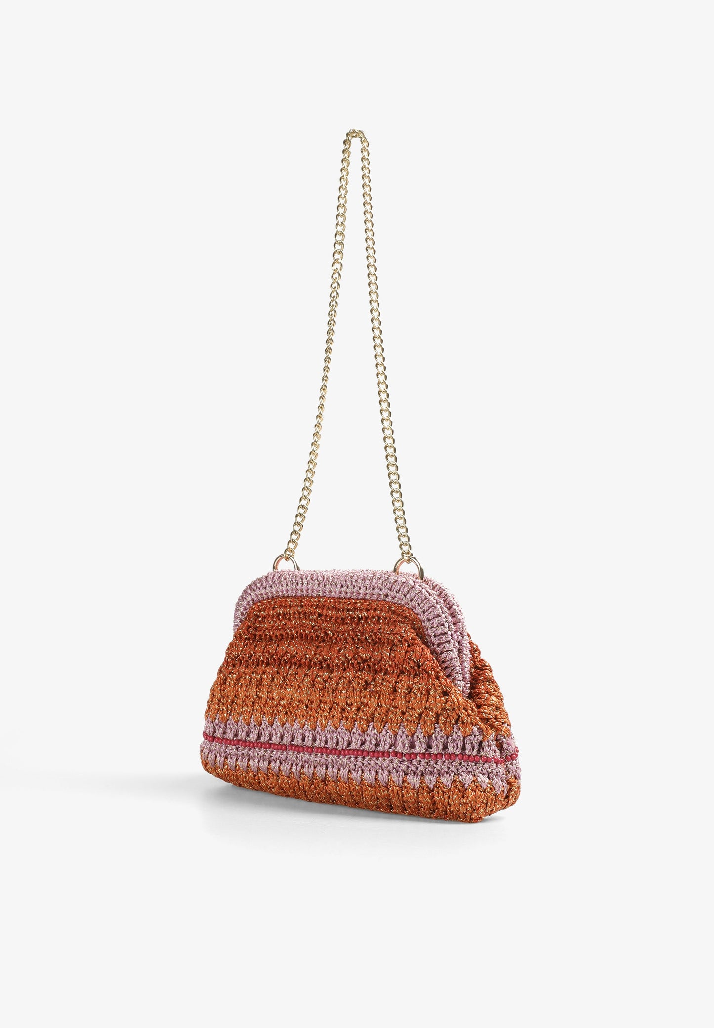 CLUTCH BAG WITH METALLIC DETAIL