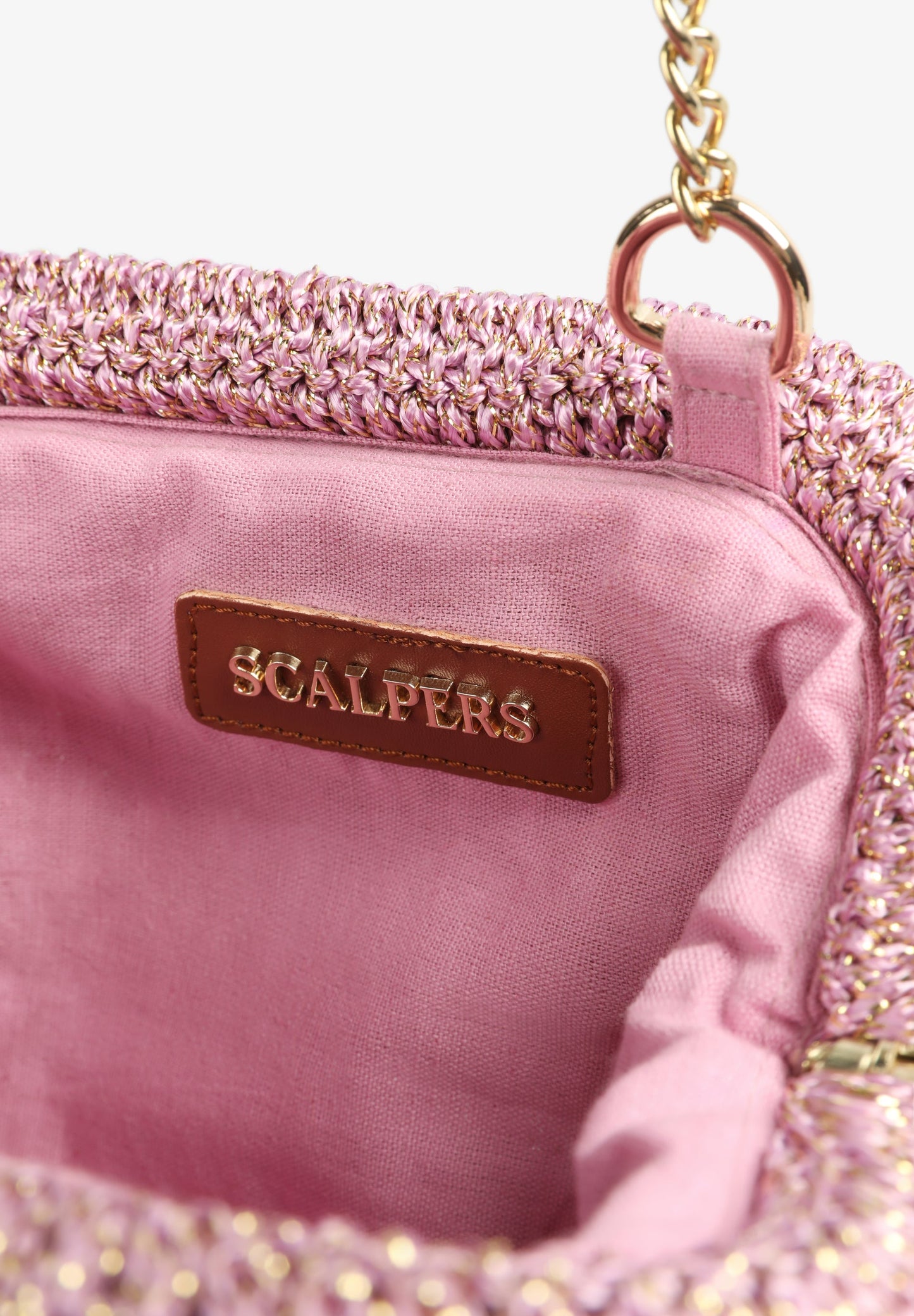 CLUTCH BAG WITH METALLIC DETAIL