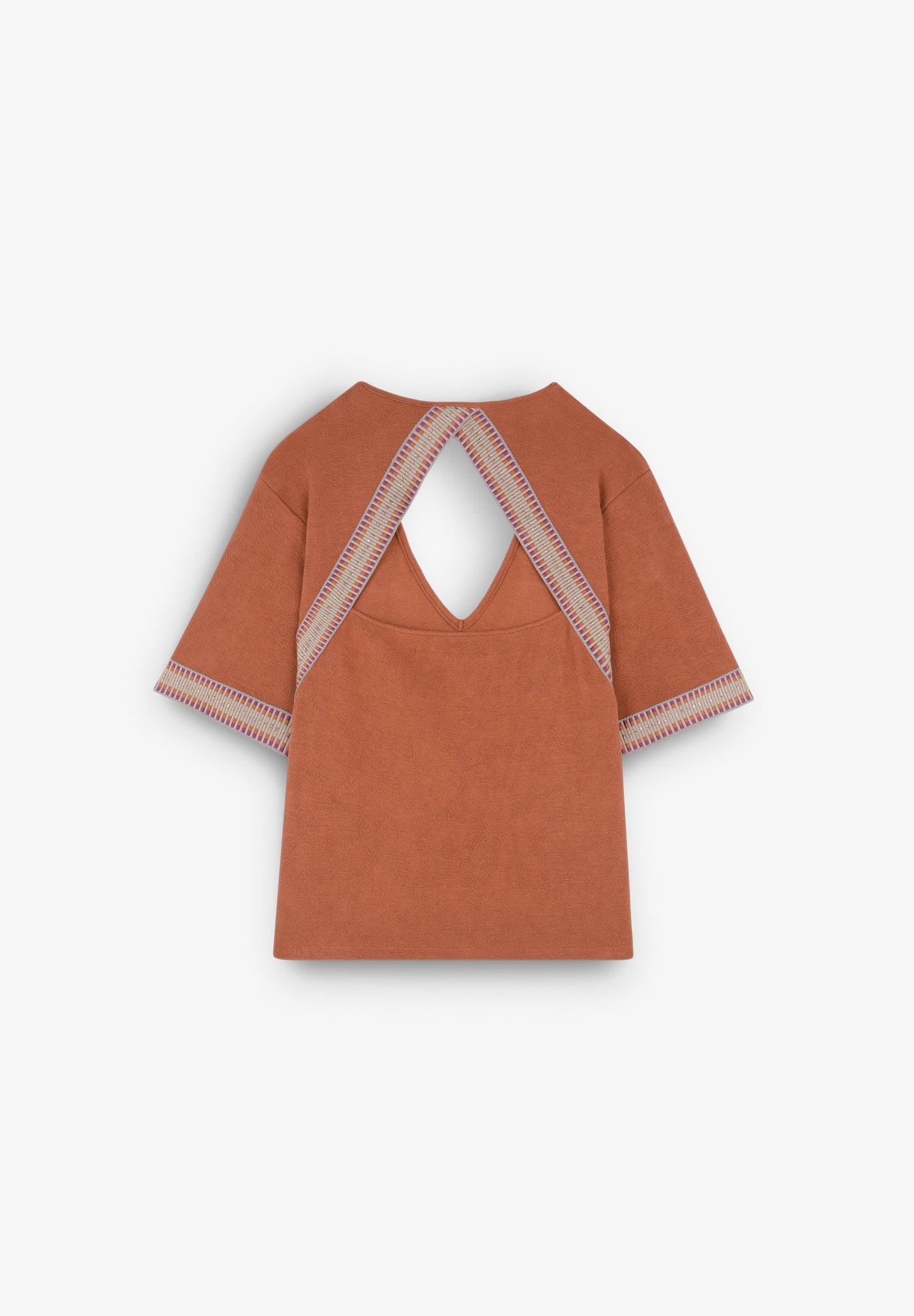 CONTRAST STRAP T-SHIRT