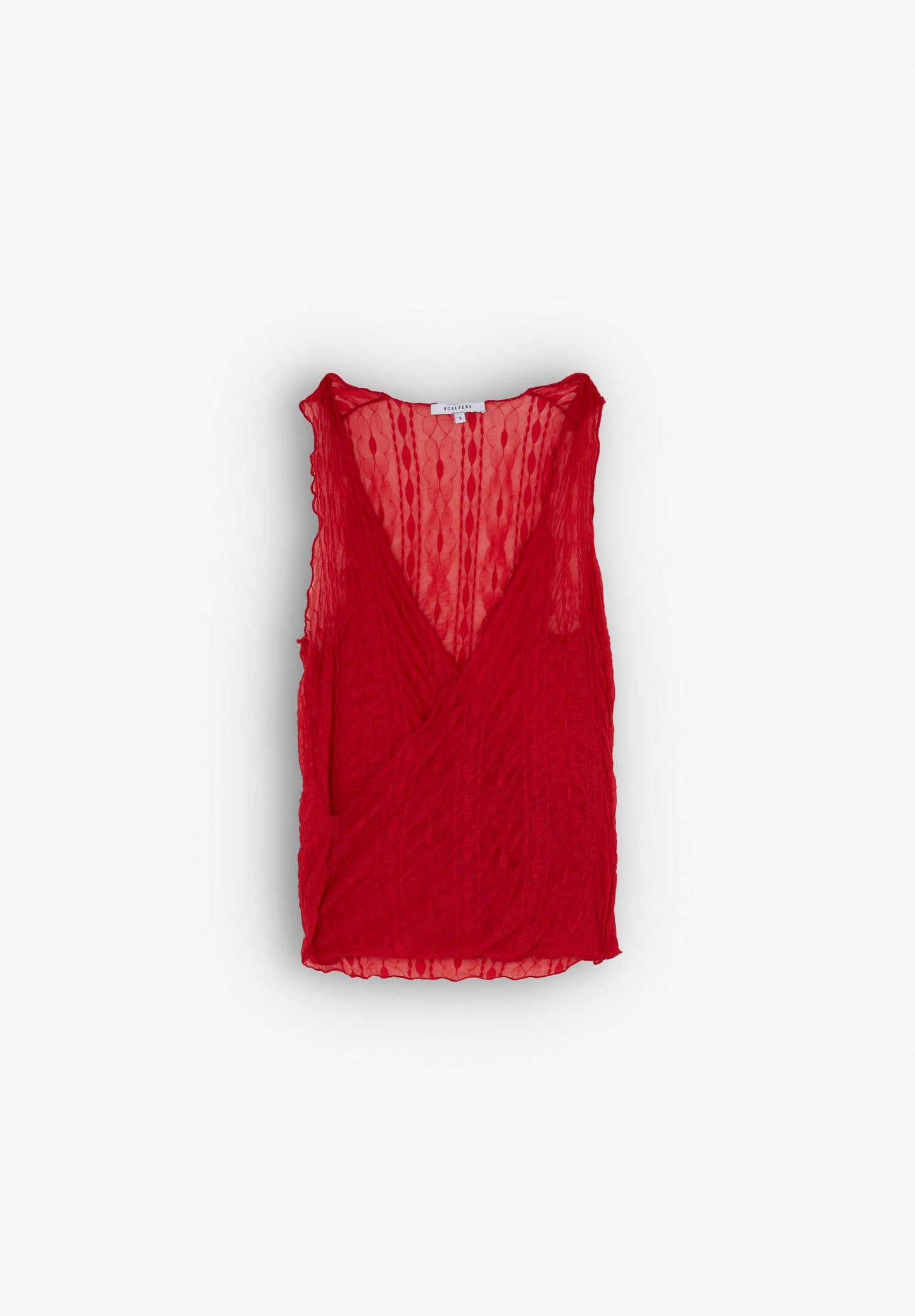 TEXTURED CROSSOVER TOP