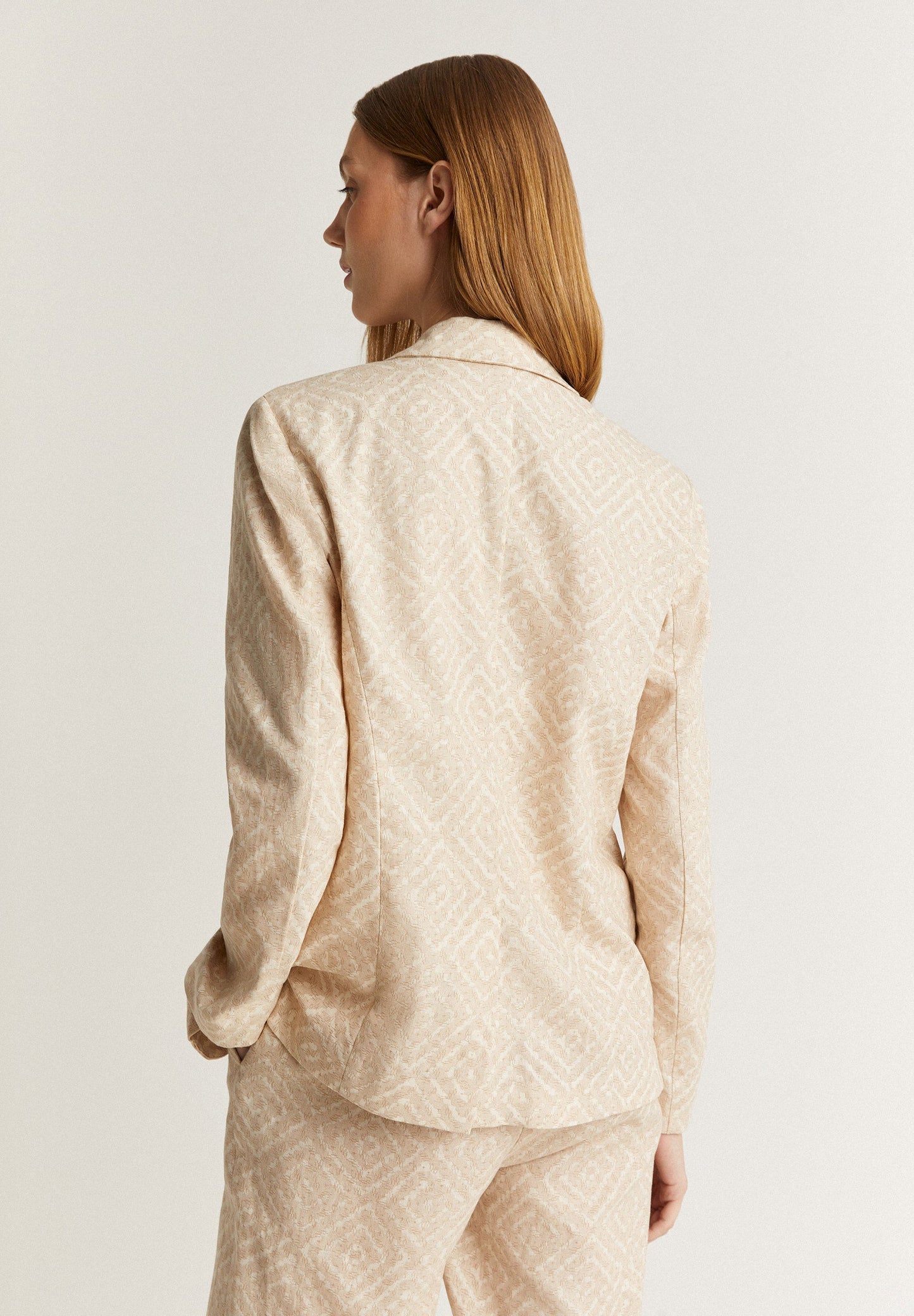 PRINTED LINEN BLAZER