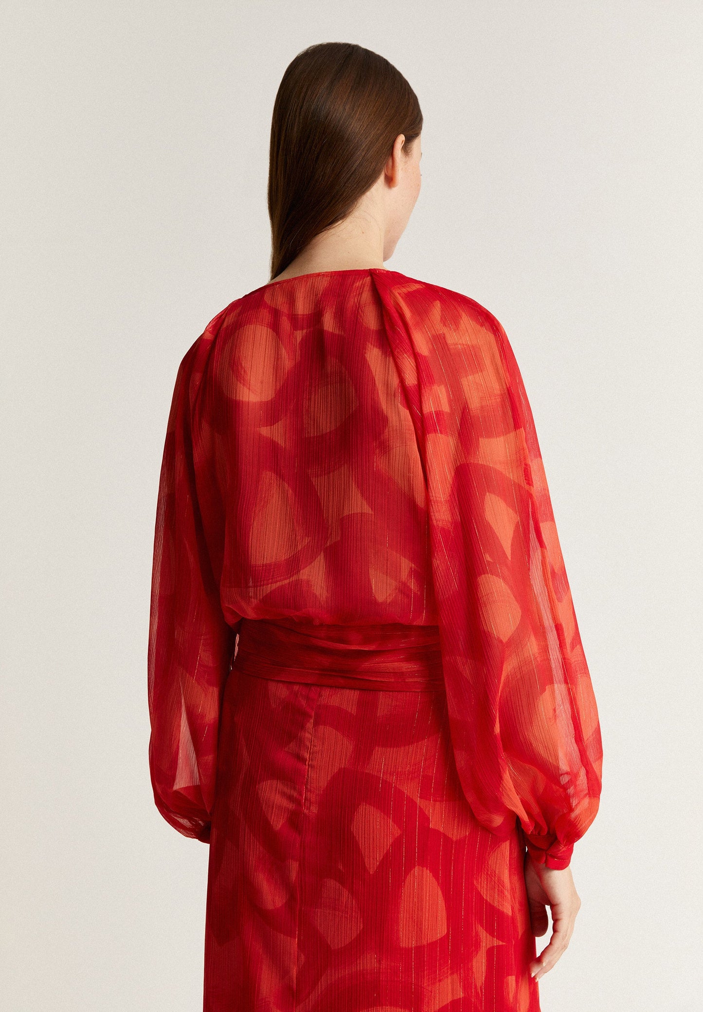 BLOUSE WITH SLIT AND LUREX