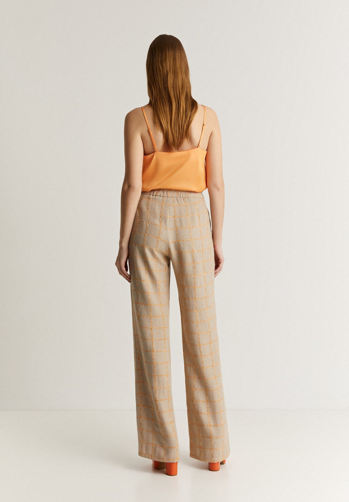 FLOWING CHECKED TROUSERS