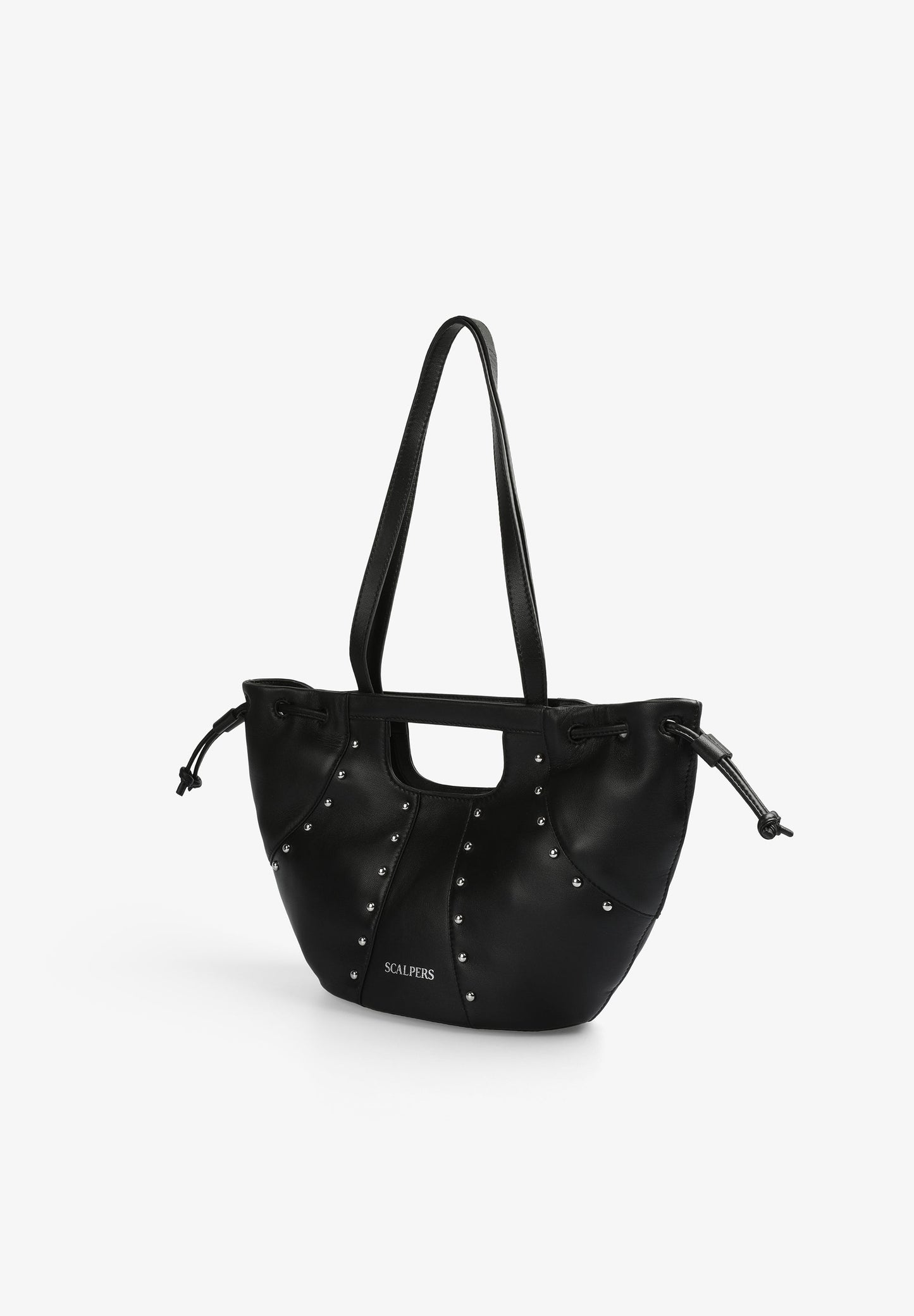 LEATHER SHOULDER BAG WITH STUDS