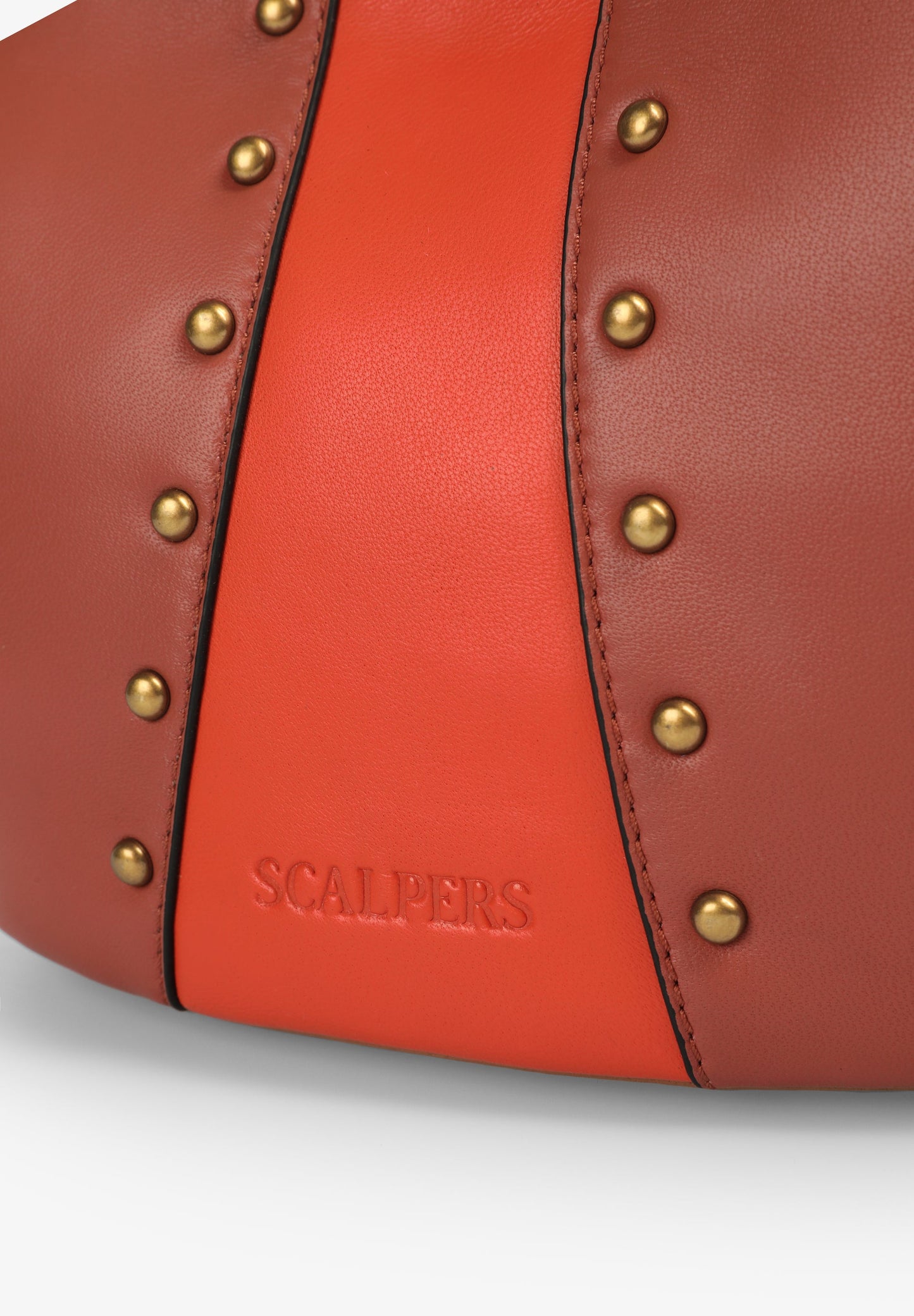 THREE-COLOURED LEATHER SHOULDER BAG