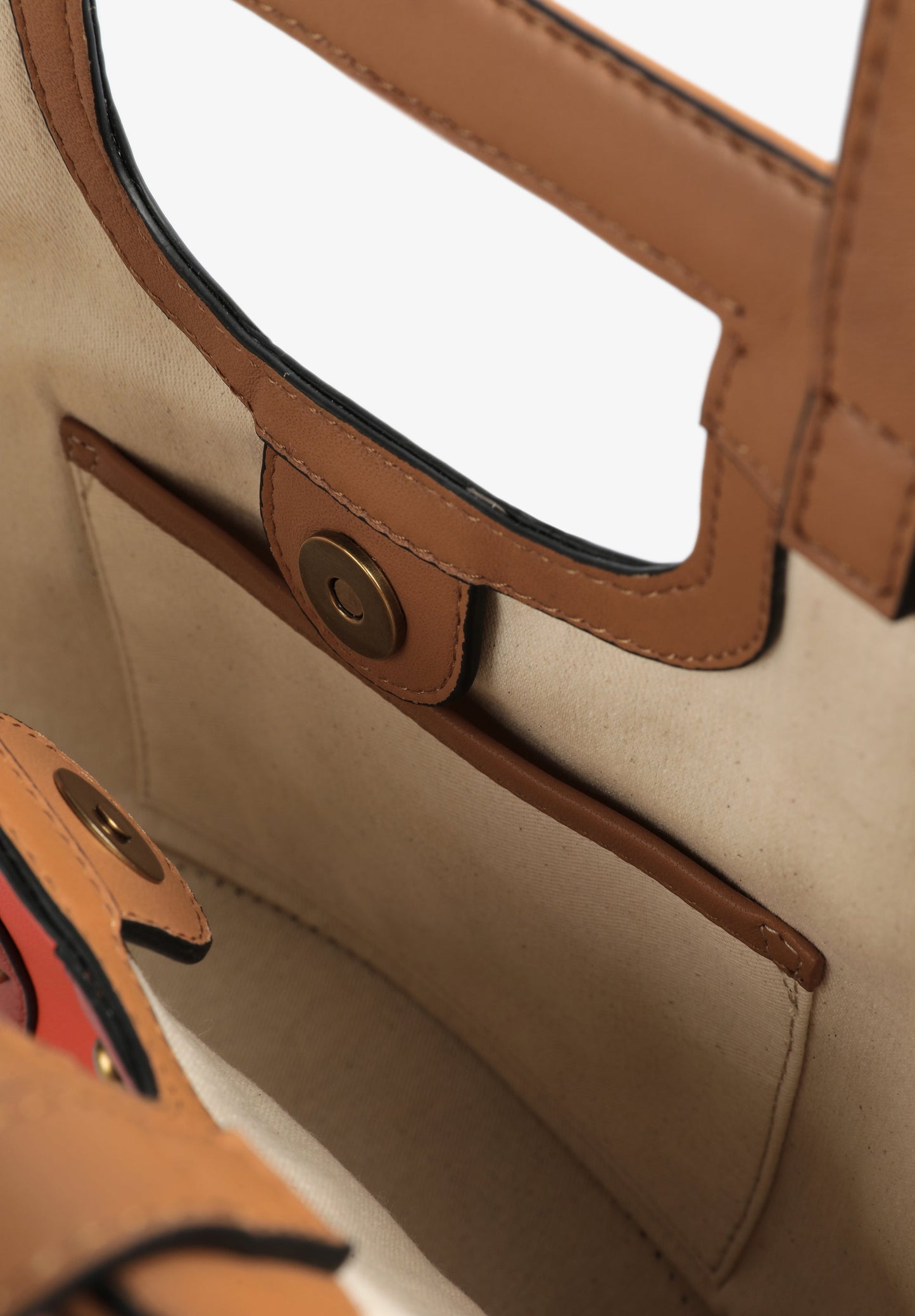 THREE-COLOURED LEATHER SHOULDER BAG