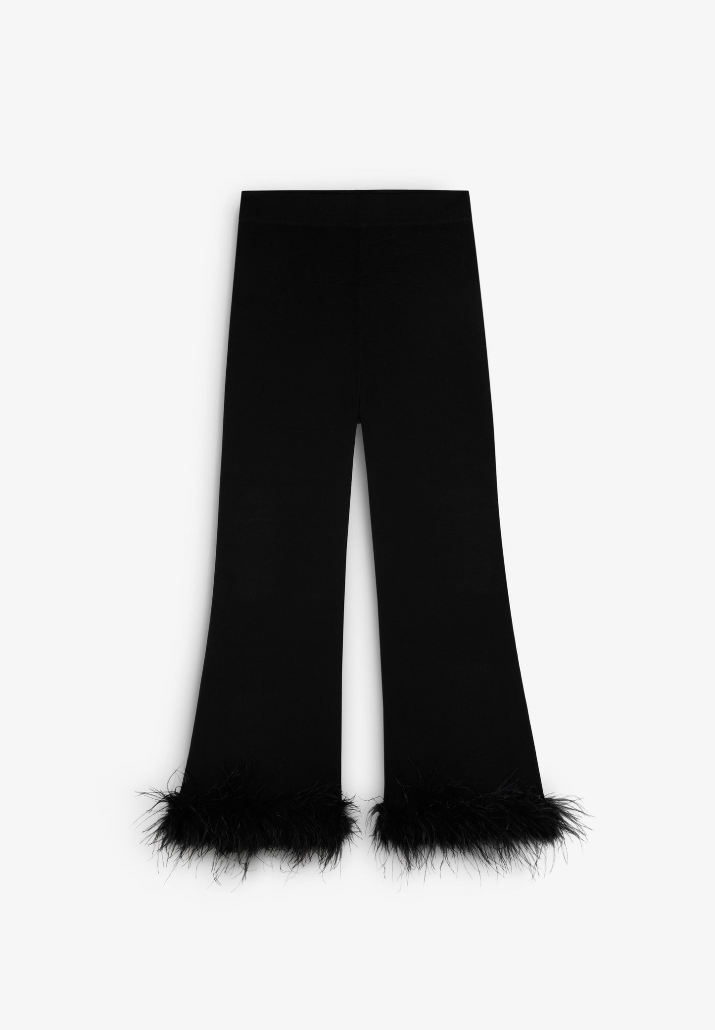 TROUSERS WITH FEATHERED HEM DETAIL